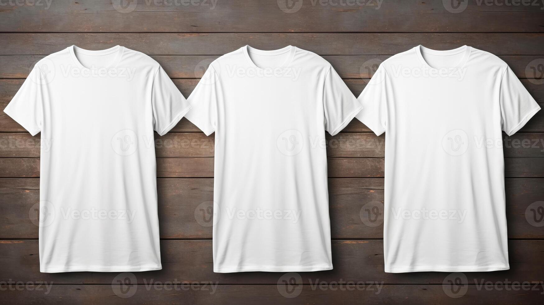 ai gegenereerd blanco wit t overhemd mockup sjabloon voor voorkant en terug ontwerp afdrukken hoog kwaliteit kleding mockup foto