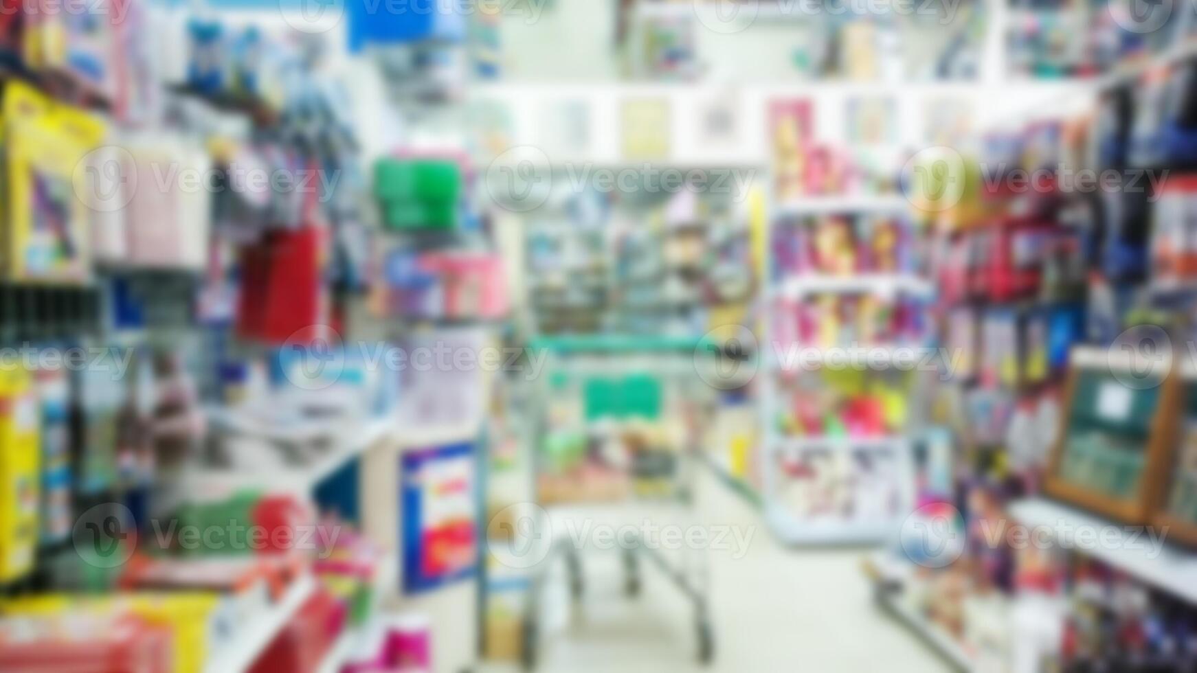 vervagen van boodschappen doen winkelcentra dat aanbod duizenden van producten. foto