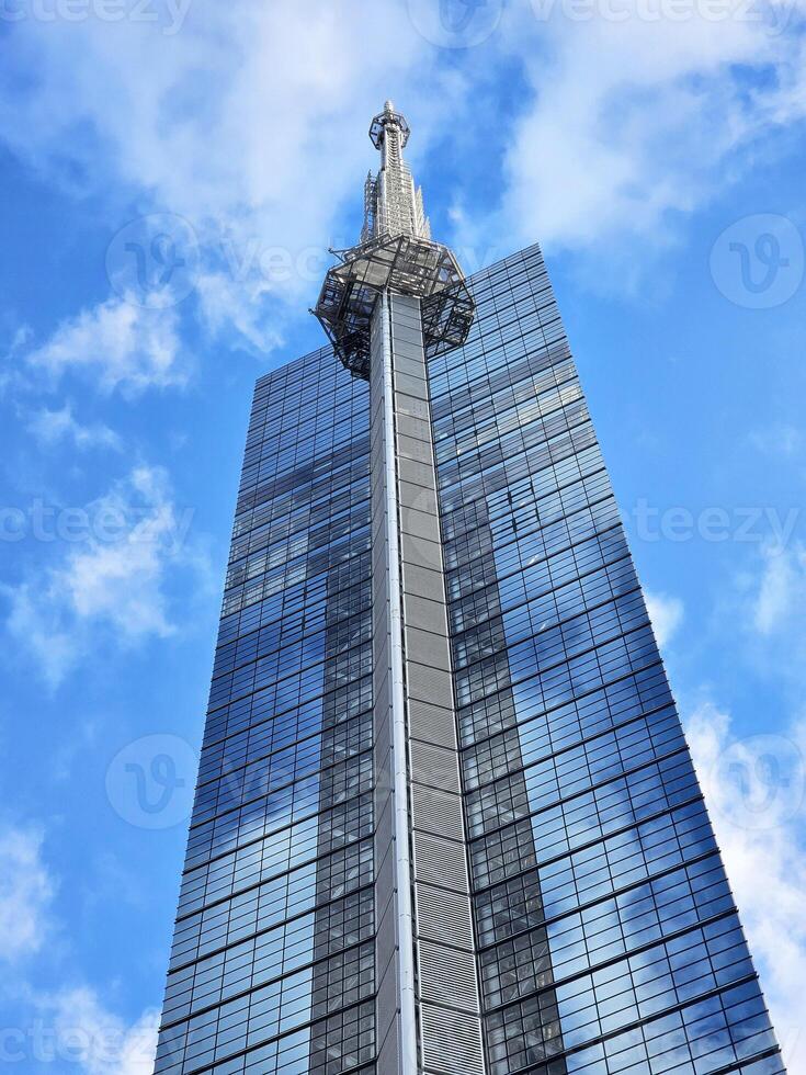 fukuoka toren waar is een beroemd mijlpaal van fukuoka, geopend in maart 17, 1989. foto