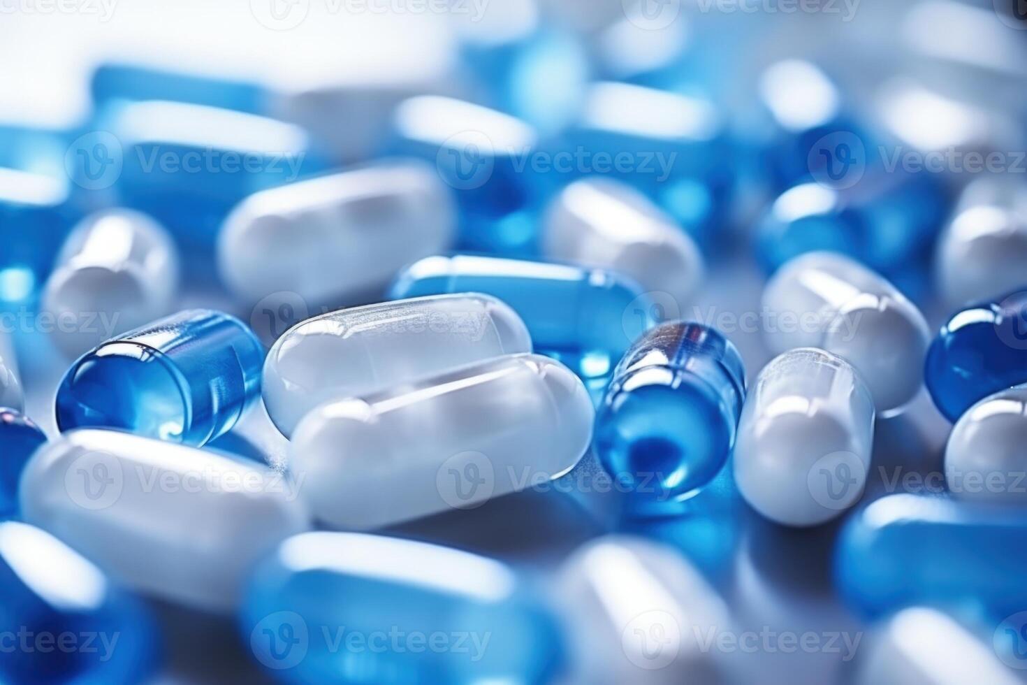ai gegenereerd antibiotica weerstand en farmaceutisch industrie focus. foto