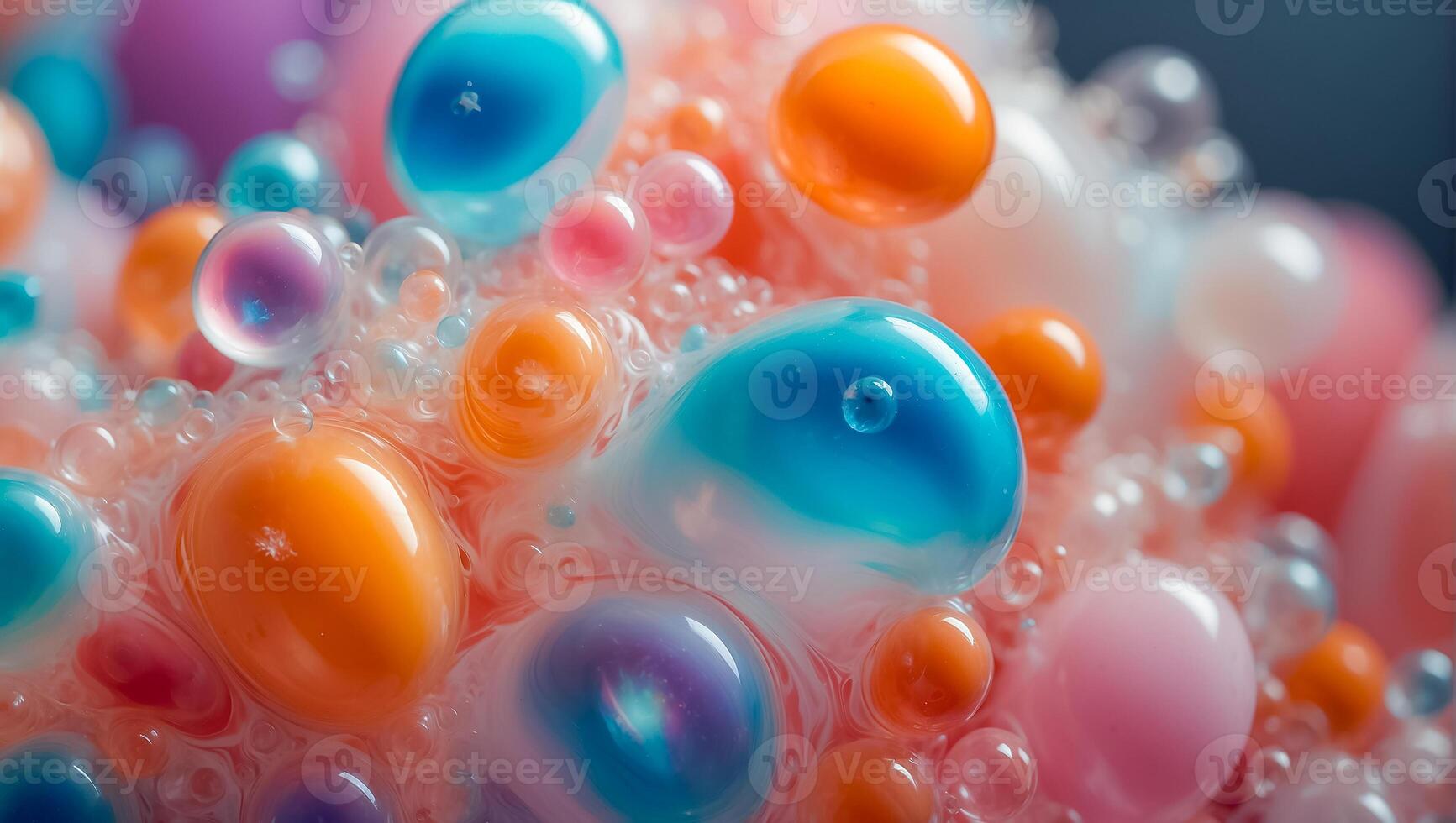 ai gegenereerd zeep gekleurde schuim bubbel detailopname foto