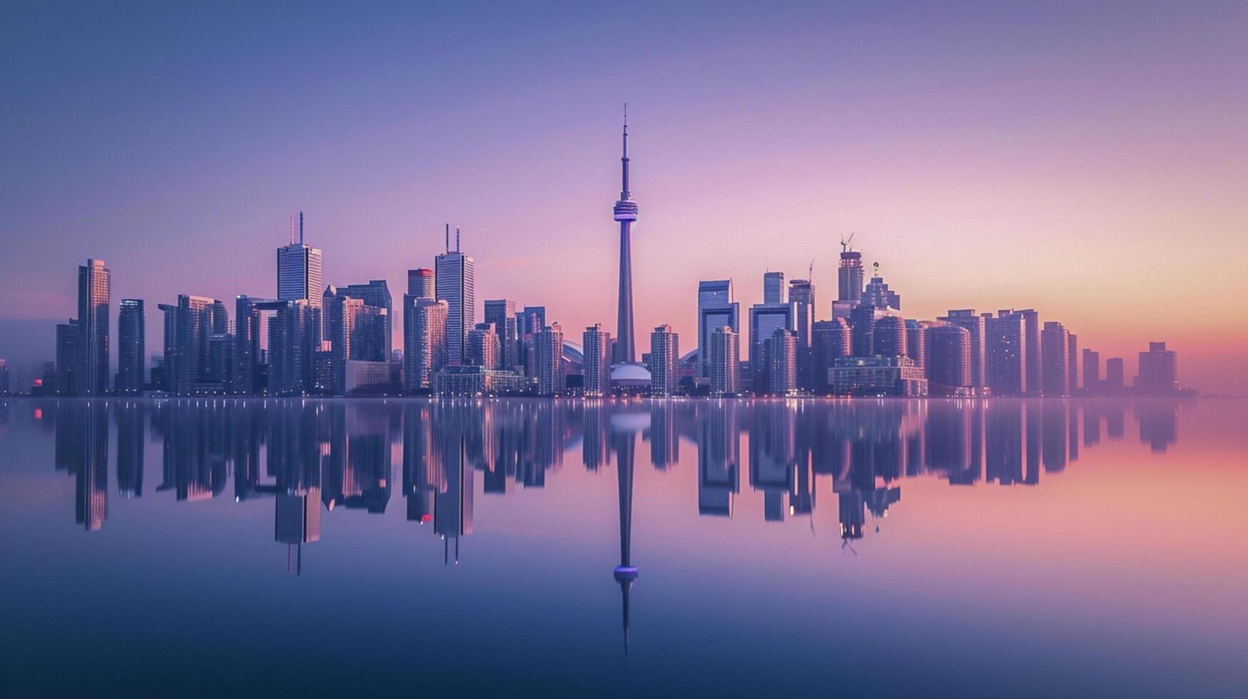 ai gegenereerd stadsgezicht weerspiegeld in kalmte wateren drijvend vredig ai gegenereerd foto