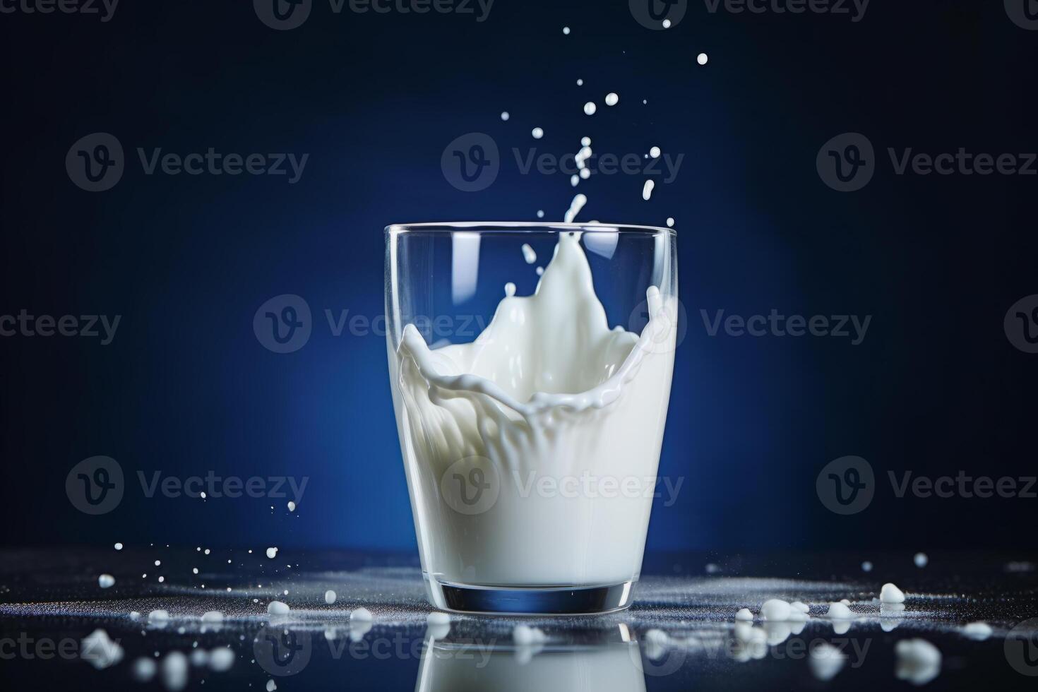 ai gegenereerd melk in de glas. foto