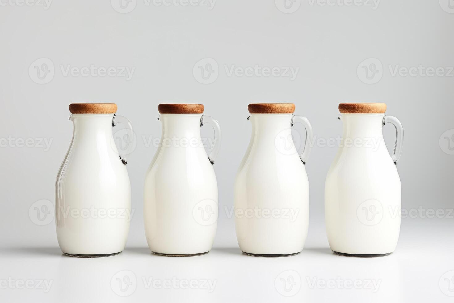 ai gegenereerd porselein melk potten voor pakket ontwerp. foto