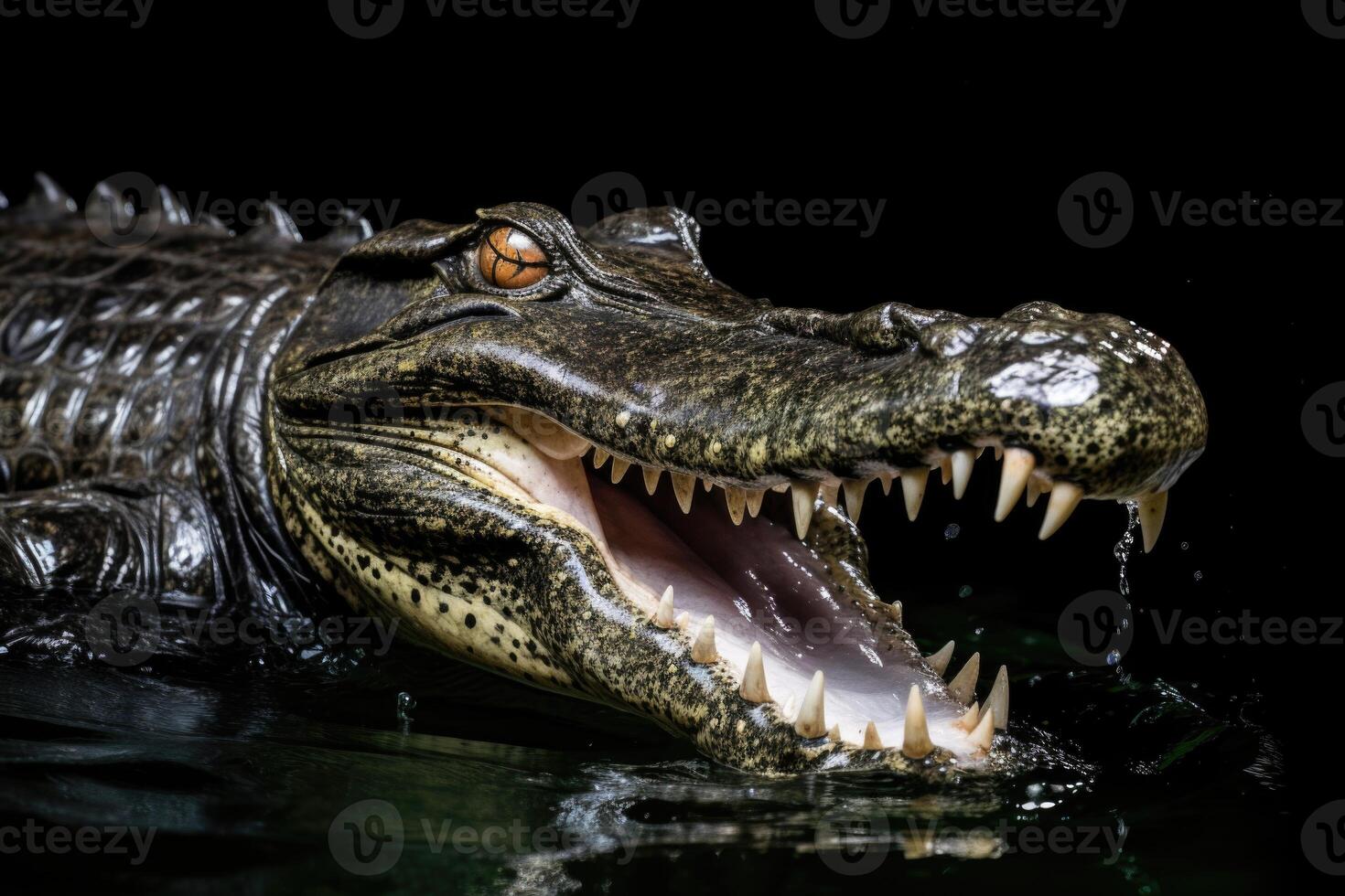 ai gegenereerd krokodil boerderij in Thailand dierentuin vitrines woest amfibie. foto