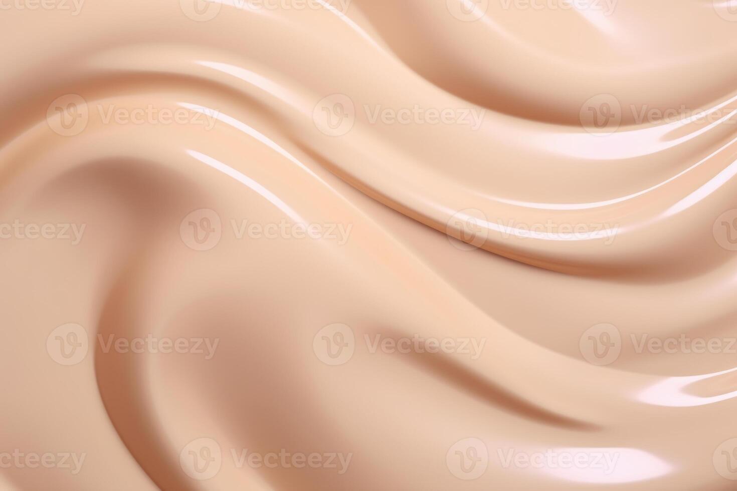 ai gegenereerd romig kunstmatig uitstrijkjes Aan pastel beige achtergrond. foto