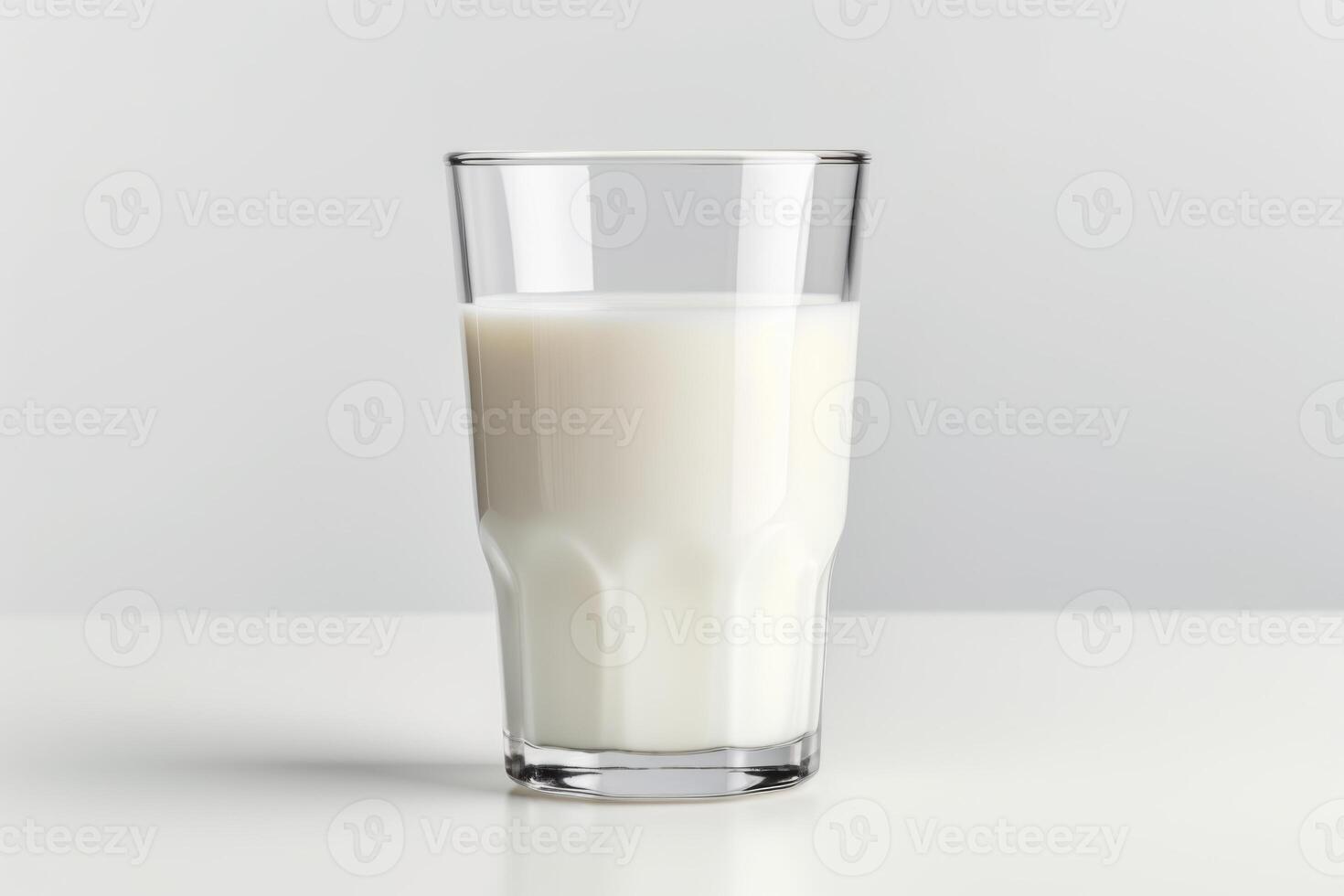 ai gegenereerd wit geïsoleerd glas van melk. foto