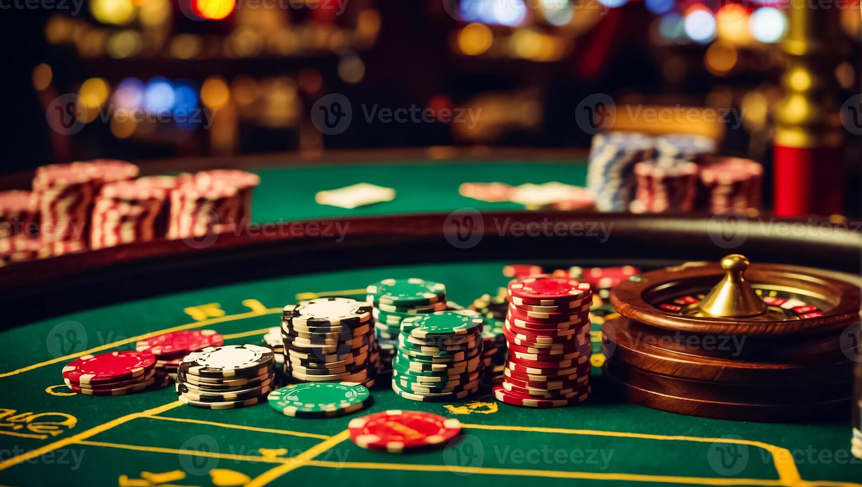 ai gegenereerd veel van casino chips achtergrond foto