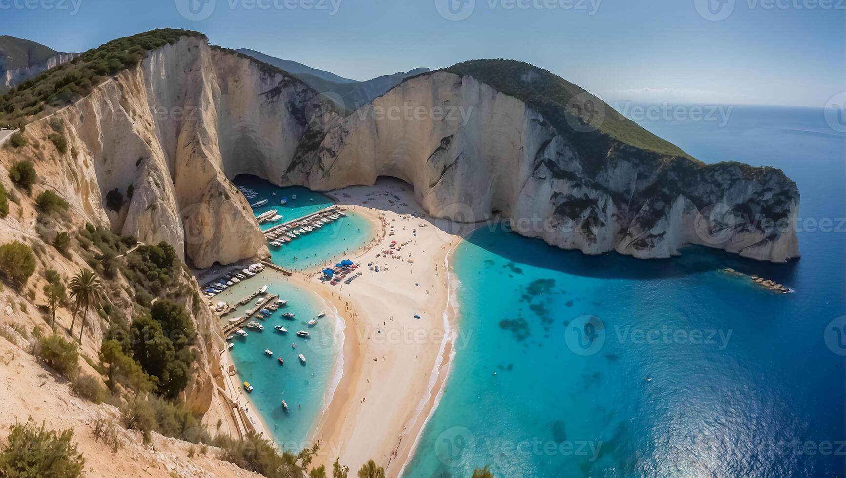 ai gegenereerd mooi eiland van zakynthos Griekenland foto