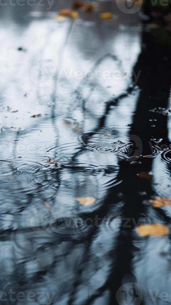 ai gegenereerd regenachtig dag reflecties, achtergrond afbeelding, generatief ai foto