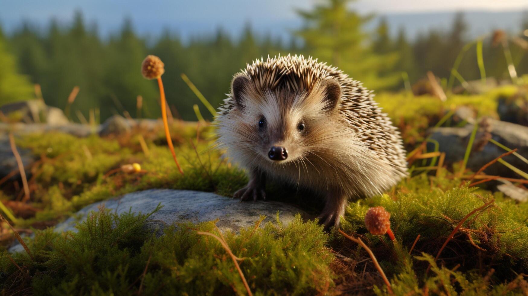 ai gegenereerd egel hoog kwaliteit beeld foto