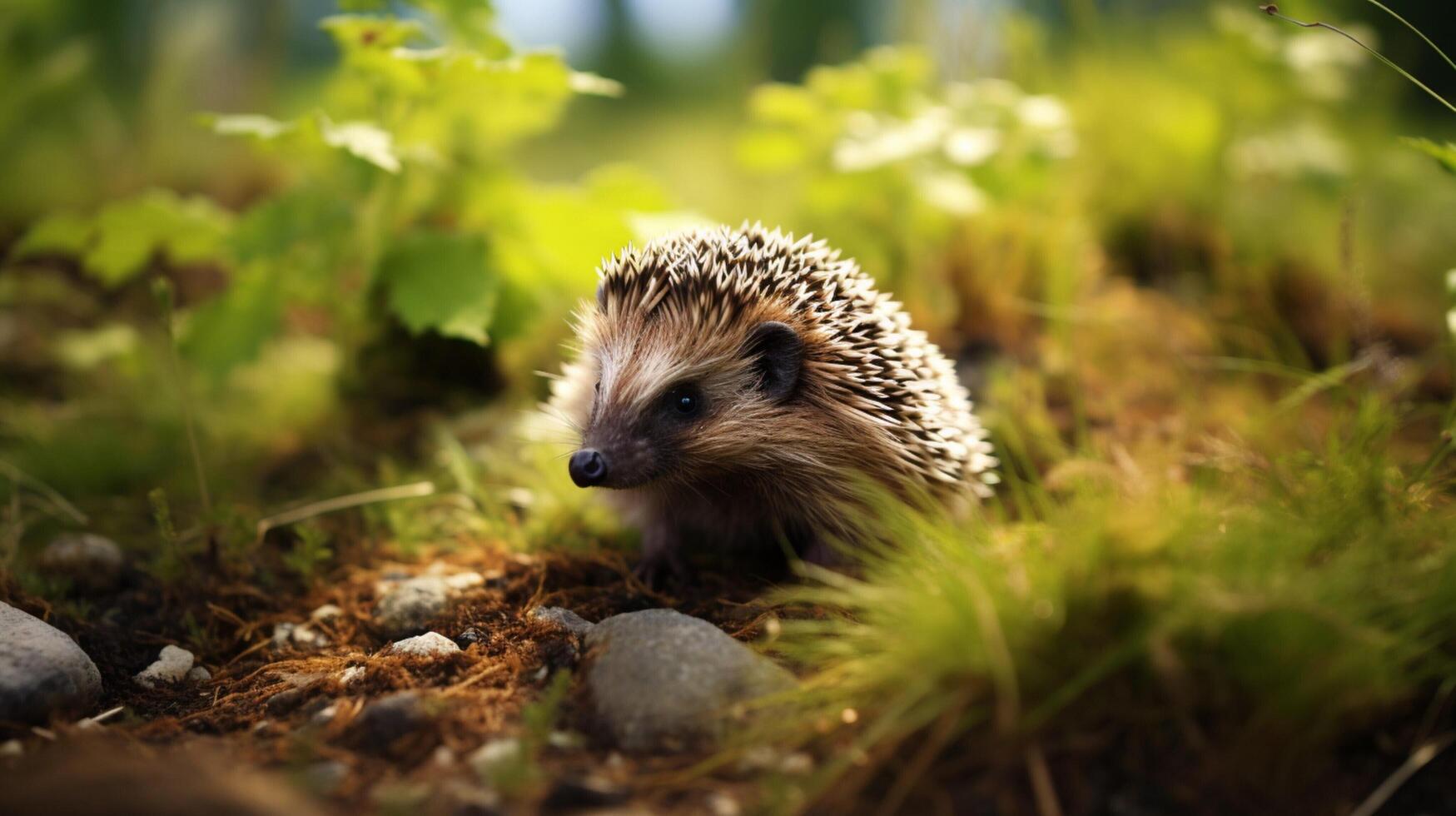 ai gegenereerd egel hoog kwaliteit beeld foto