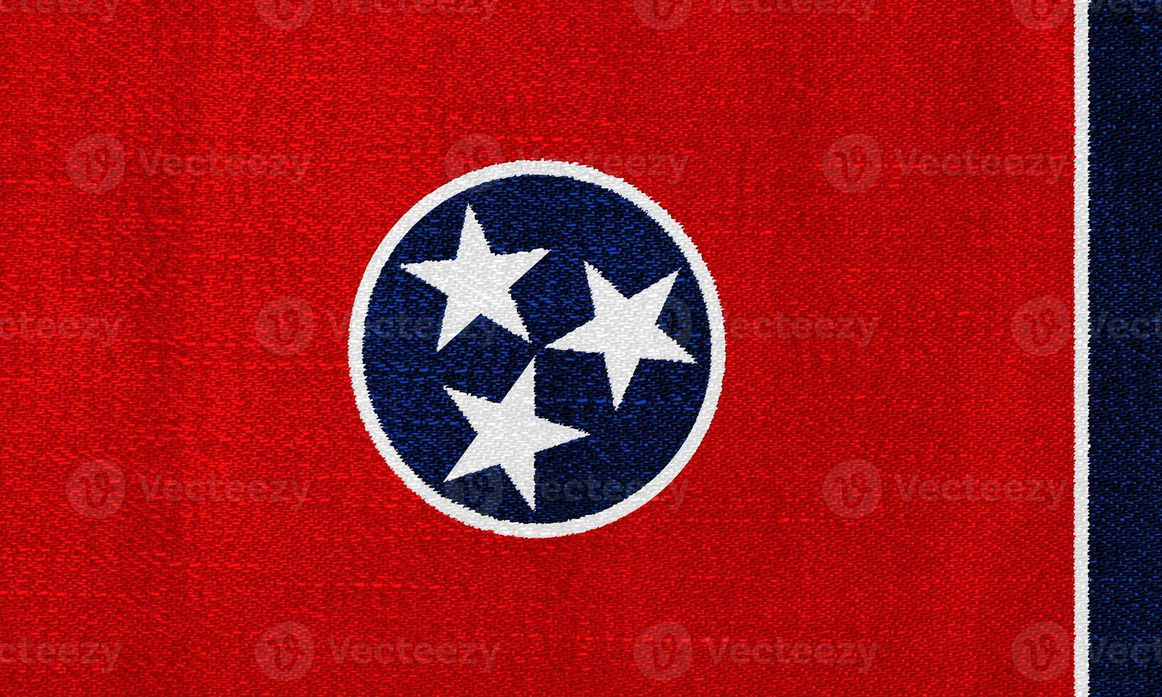 vlag van Tennessee staat Verenigde Staten van Amerika Aan een getextureerde achtergrond. concept collage. foto