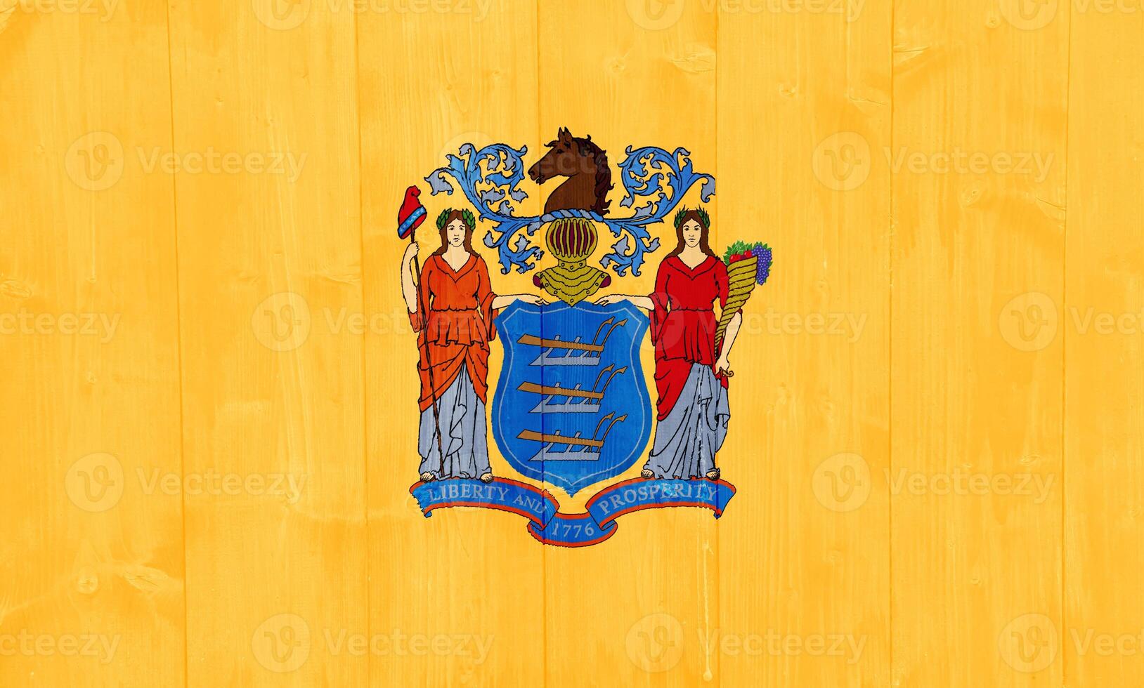 vlag van nieuw Jersey staat Verenigde Staten van Amerika Aan een getextureerde achtergrond. concept collage. foto