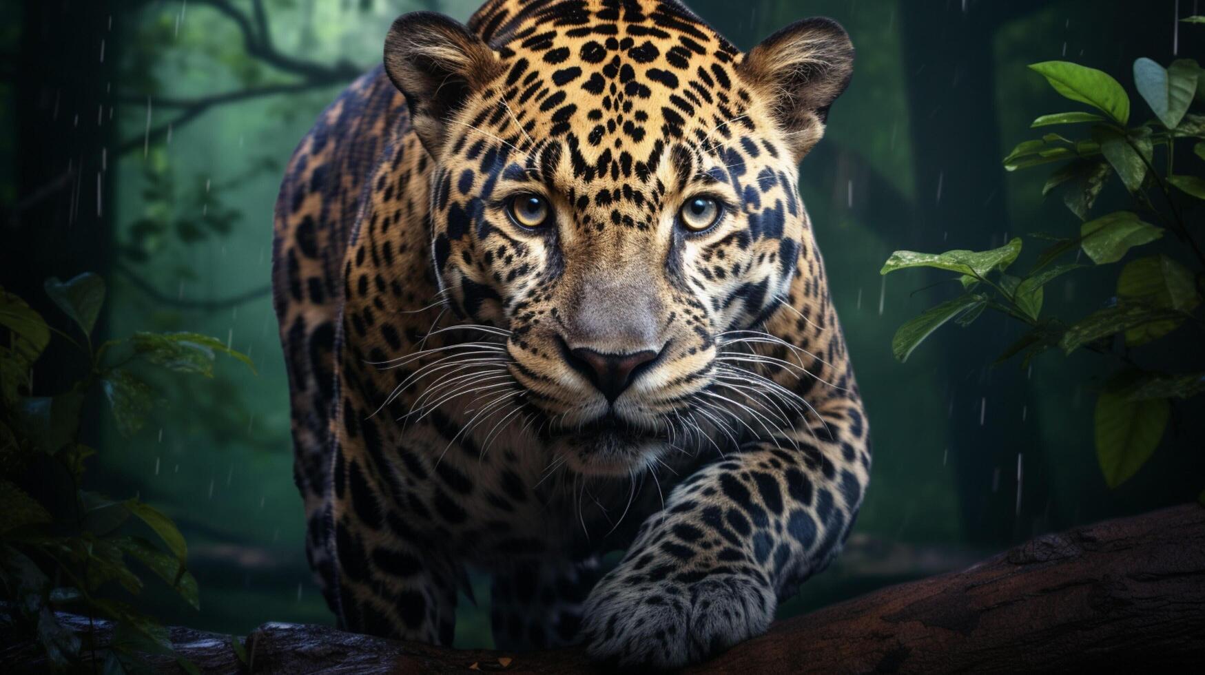 ai gegenereerd jaguar hoog kwaliteit beeld foto