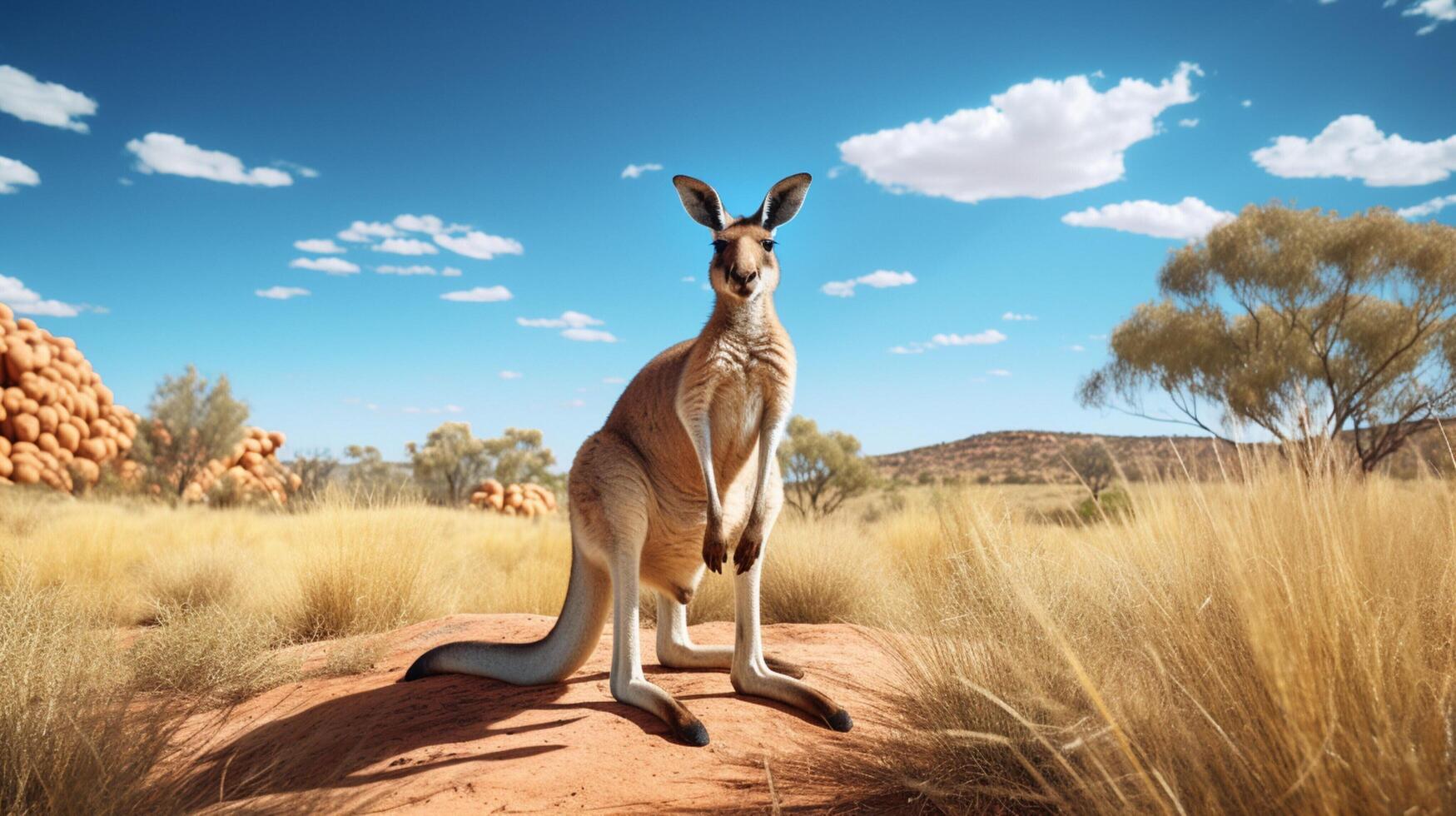 ai gegenereerd kangoeroe hoog kwaliteit beeld foto