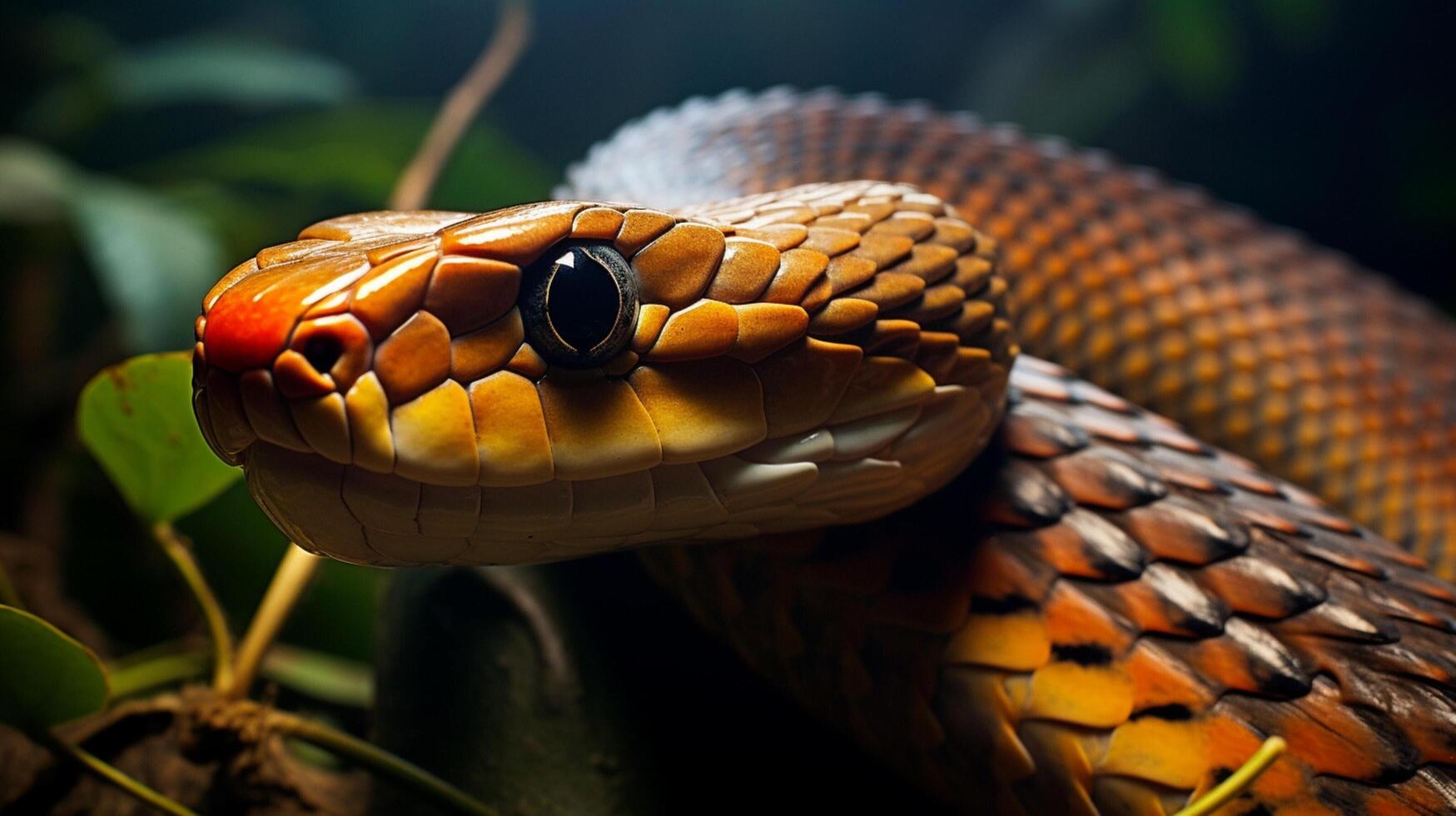 ai gegenereerd koning cobra hoog kwaliteit beeld foto