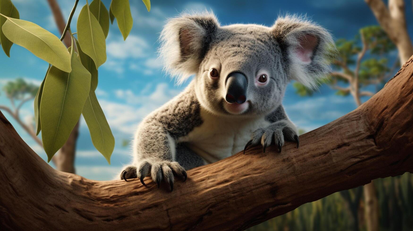 ai gegenereerd koala hoog kwaliteit beeld foto