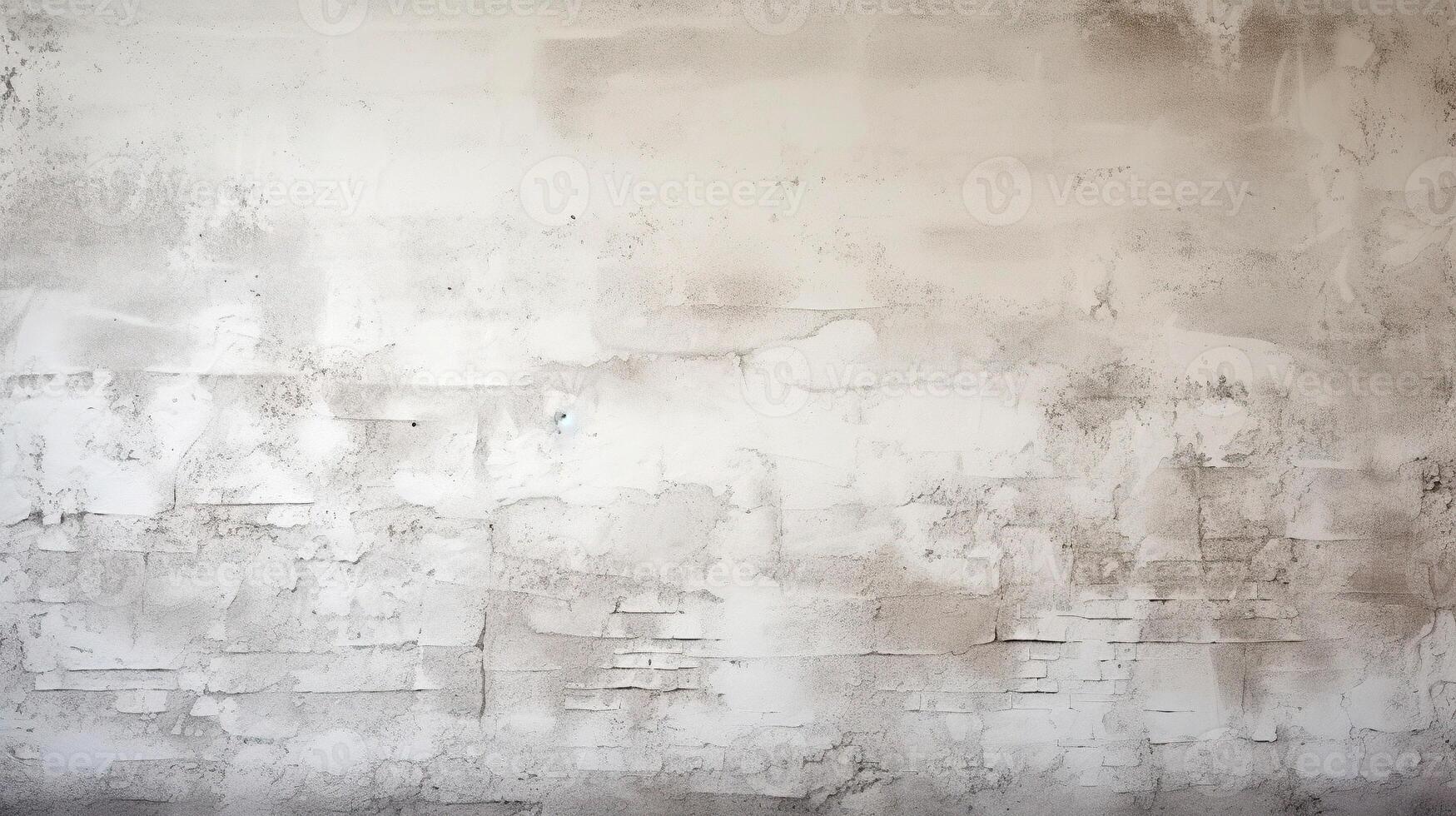 ai gegenereerd structuur van oud rustiek wit beton muur gedekt met grijs stucwerk. foto