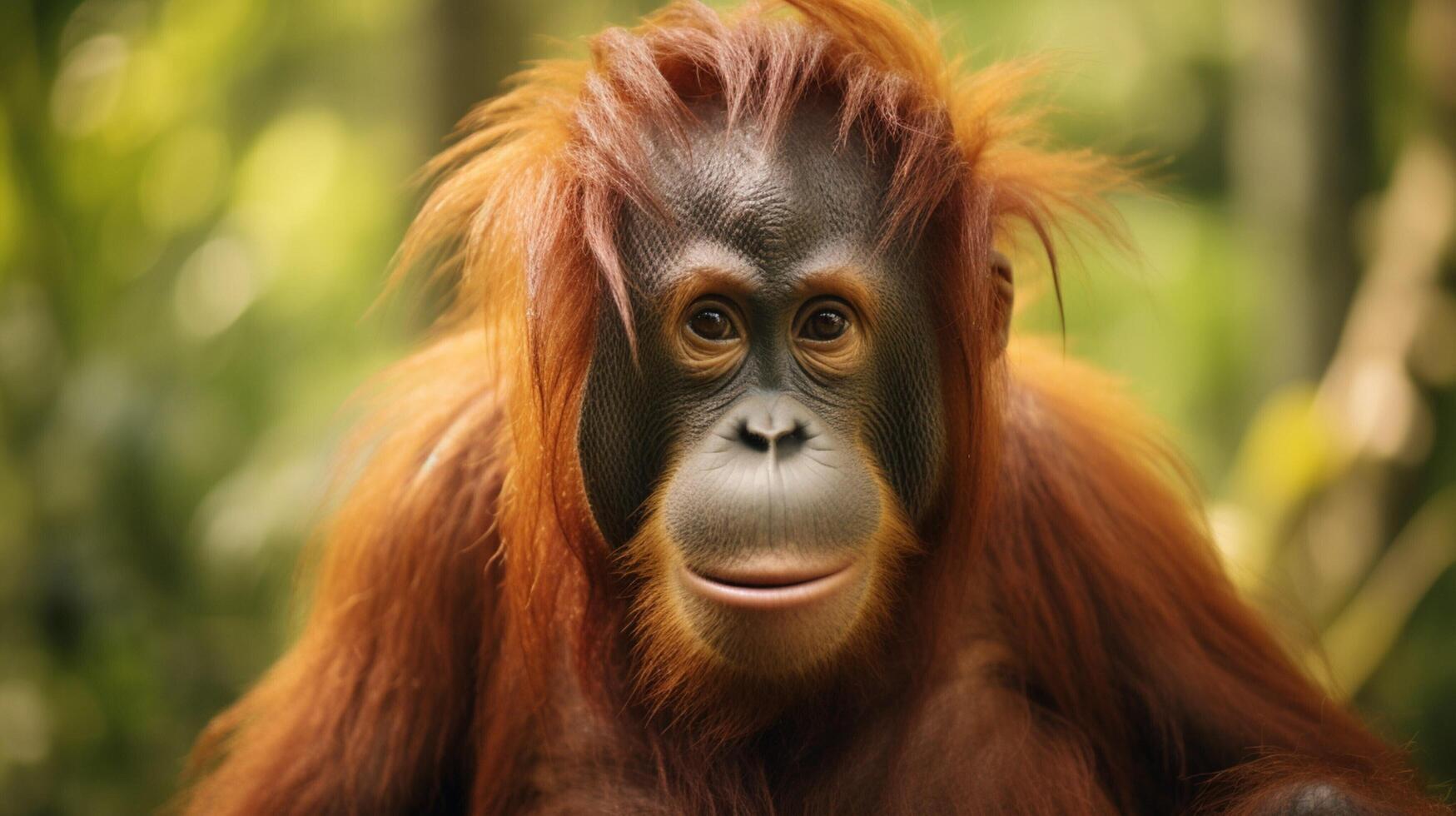 ai gegenereerd orangoetan hoog kwaliteit beeld foto