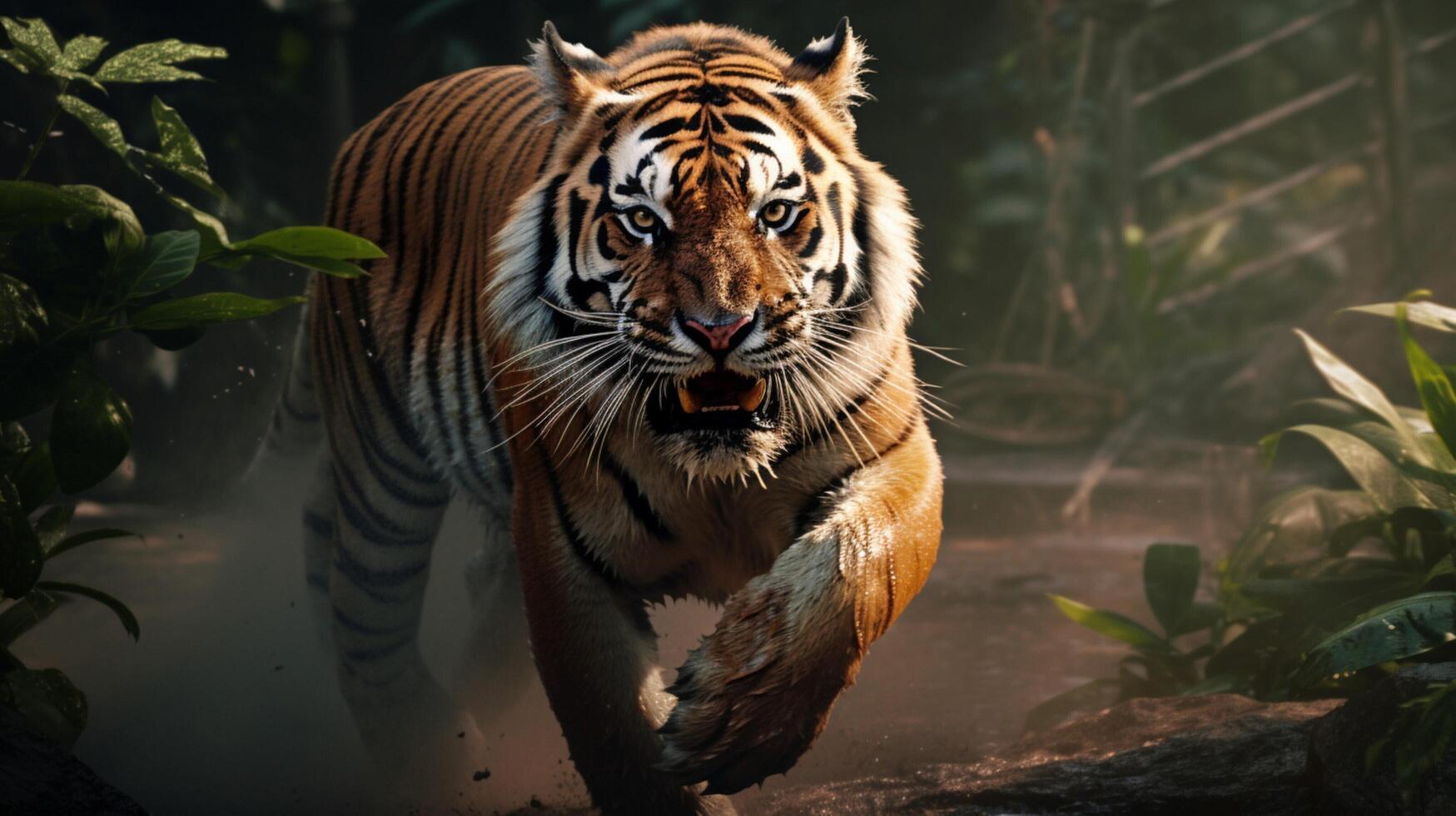 ai gegenereerd tijger hoog kwaliteit beeld foto