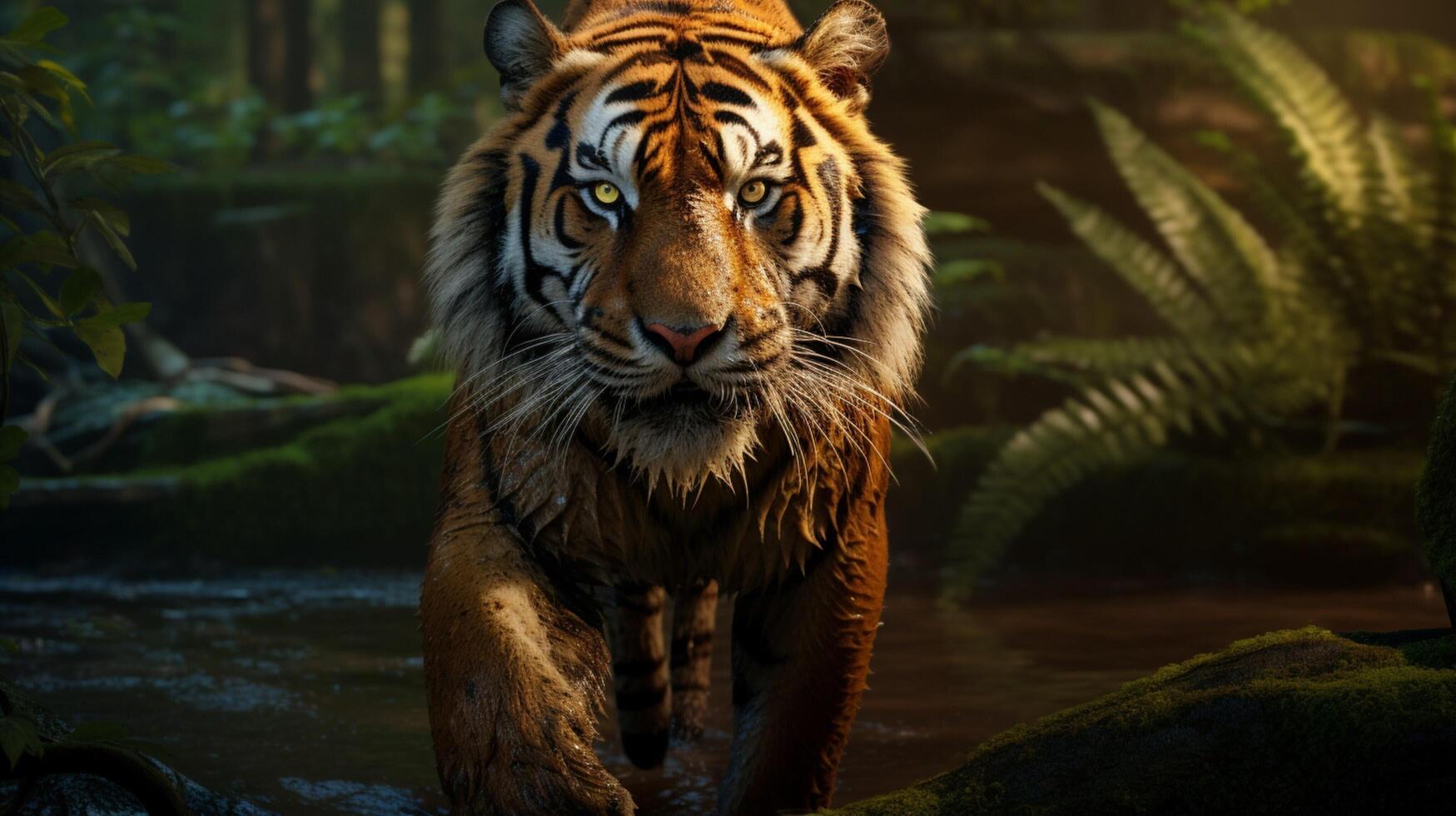 ai gegenereerd tijger hoog kwaliteit beeld foto