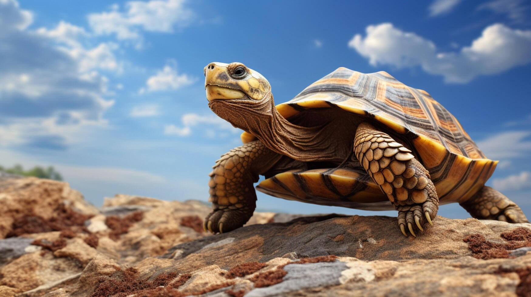 ai gegenereerd schildpad hoog kwaliteit beeld foto