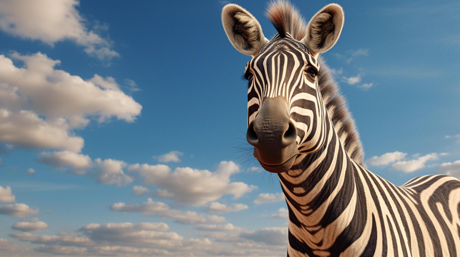 ai gegenereerd zebra hoog kwaliteit beeld foto