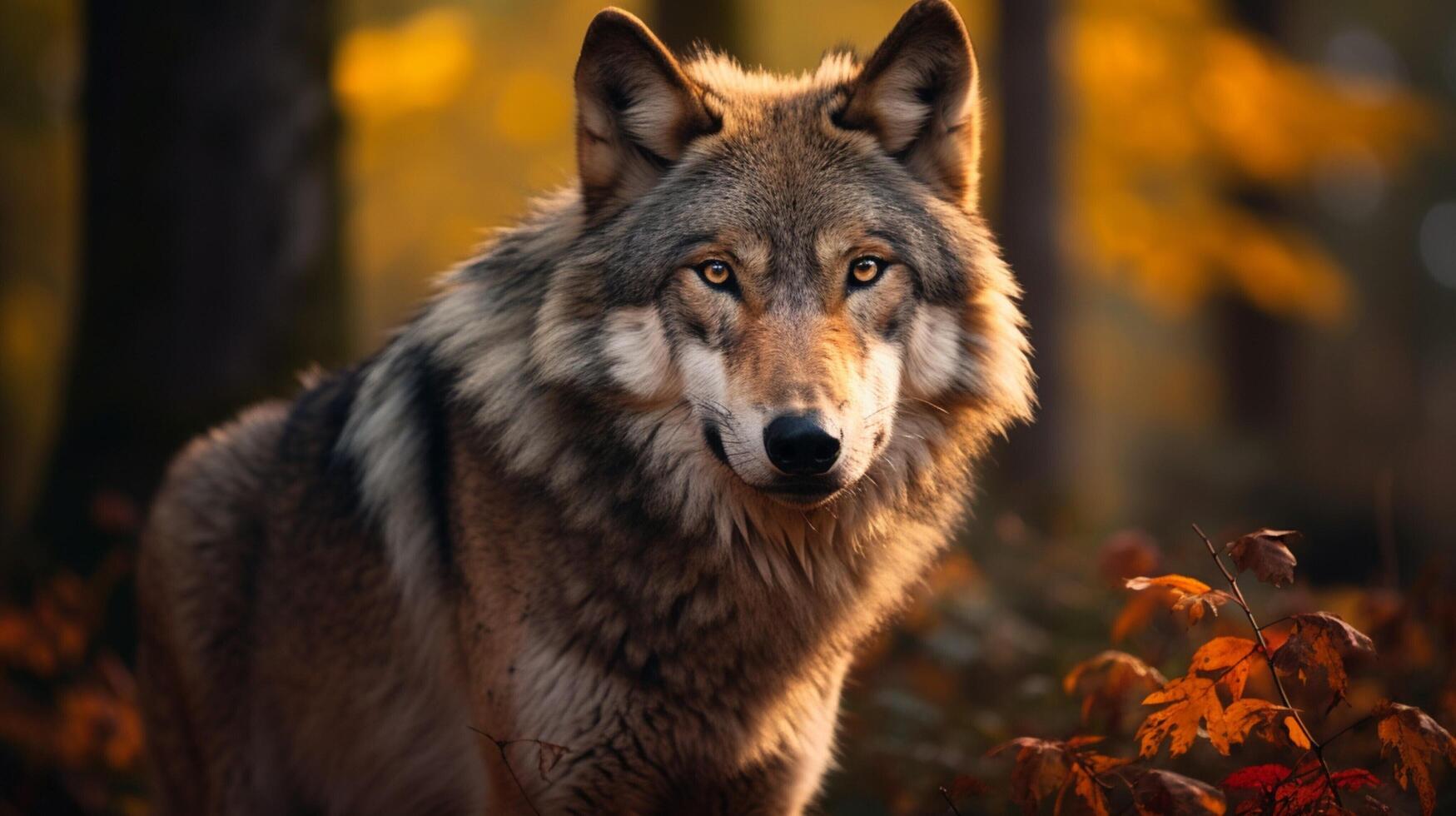 ai gegenereerd wolf hoog kwaliteit beeld foto