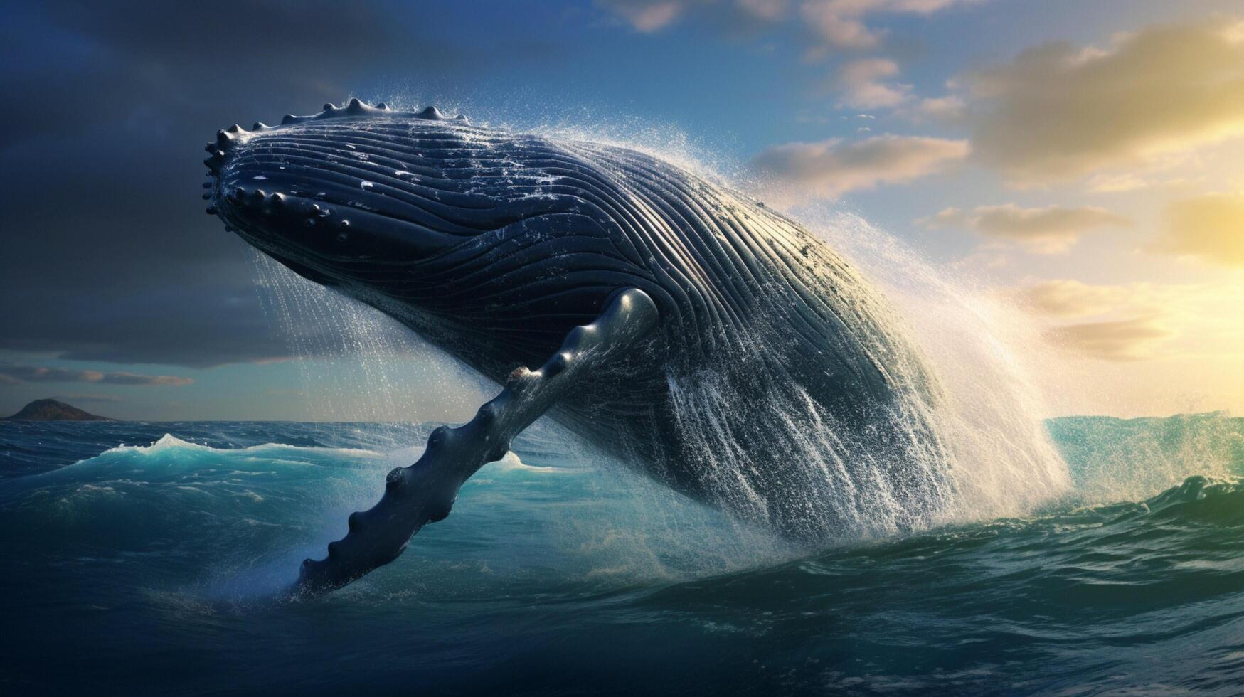 ai gegenereerd walvis hoog kwaliteit beeld foto