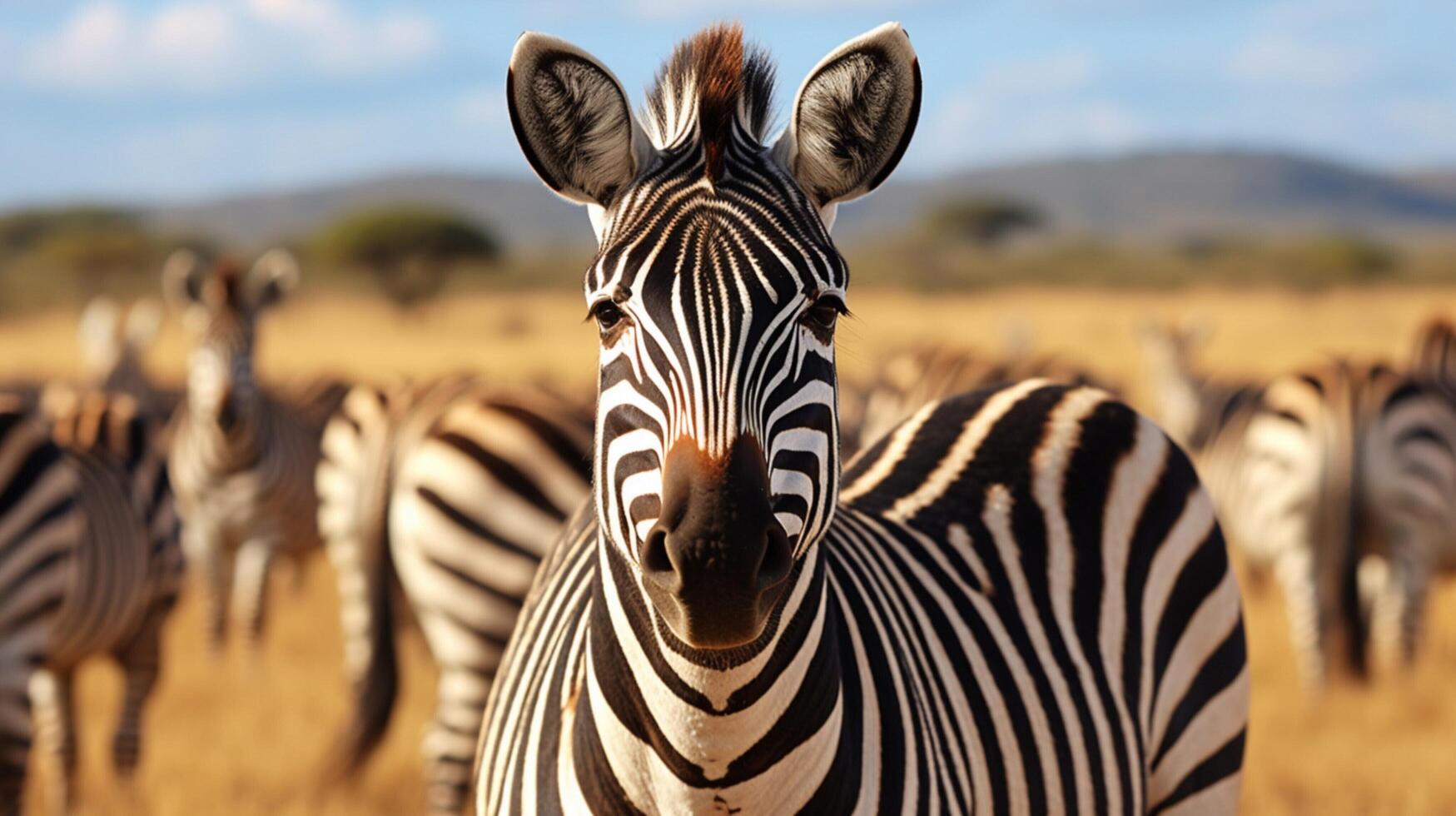 ai gegenereerd zebra hoog kwaliteit beeld foto