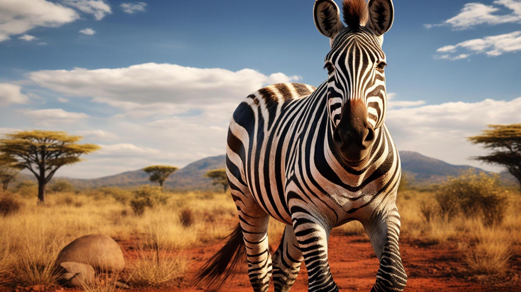 ai gegenereerd zebra hoog kwaliteit beeld foto