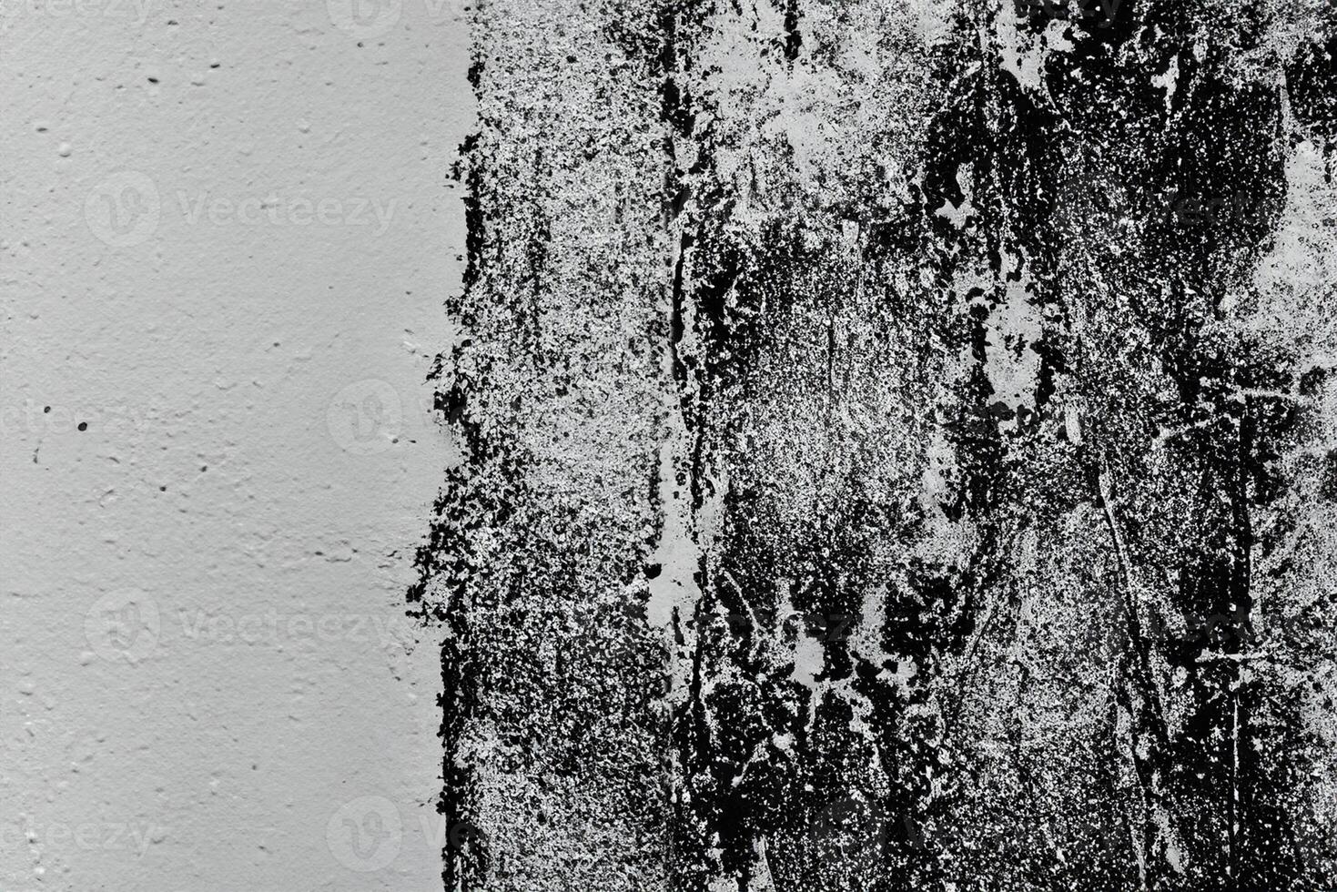 abstract grunge structuur patroon van zwart verf Aan wit muur foto