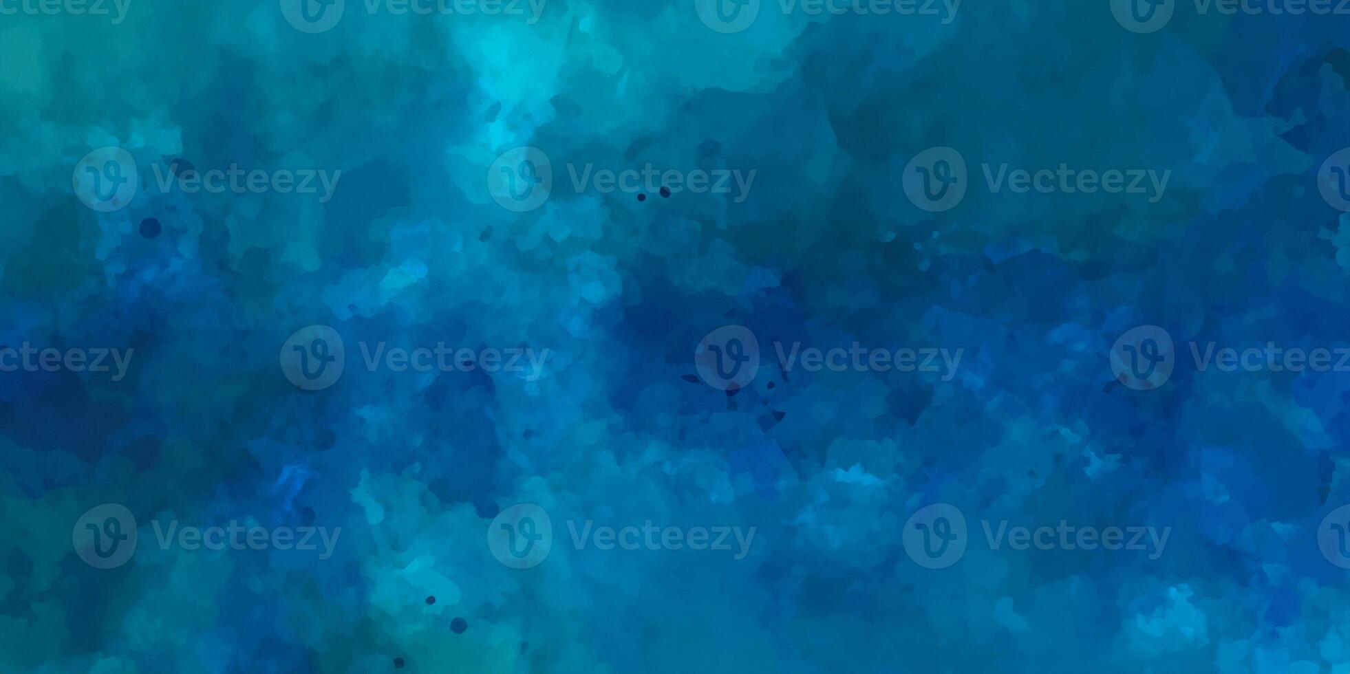 realistisch blauw waterverf panoramisch Aan wit achtergrond illustratie. donker blauw waterverf achtergrond. foto