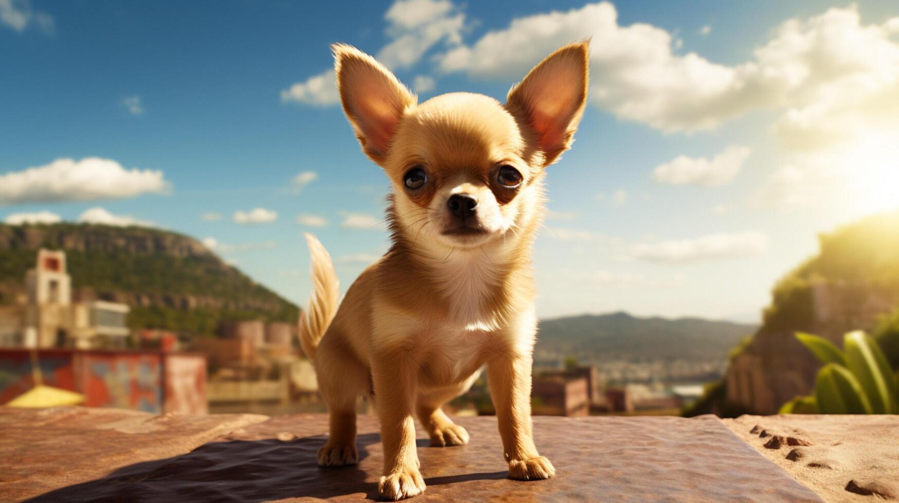 ai gegenereerd chihuahua hoog kwaliteit beeld foto