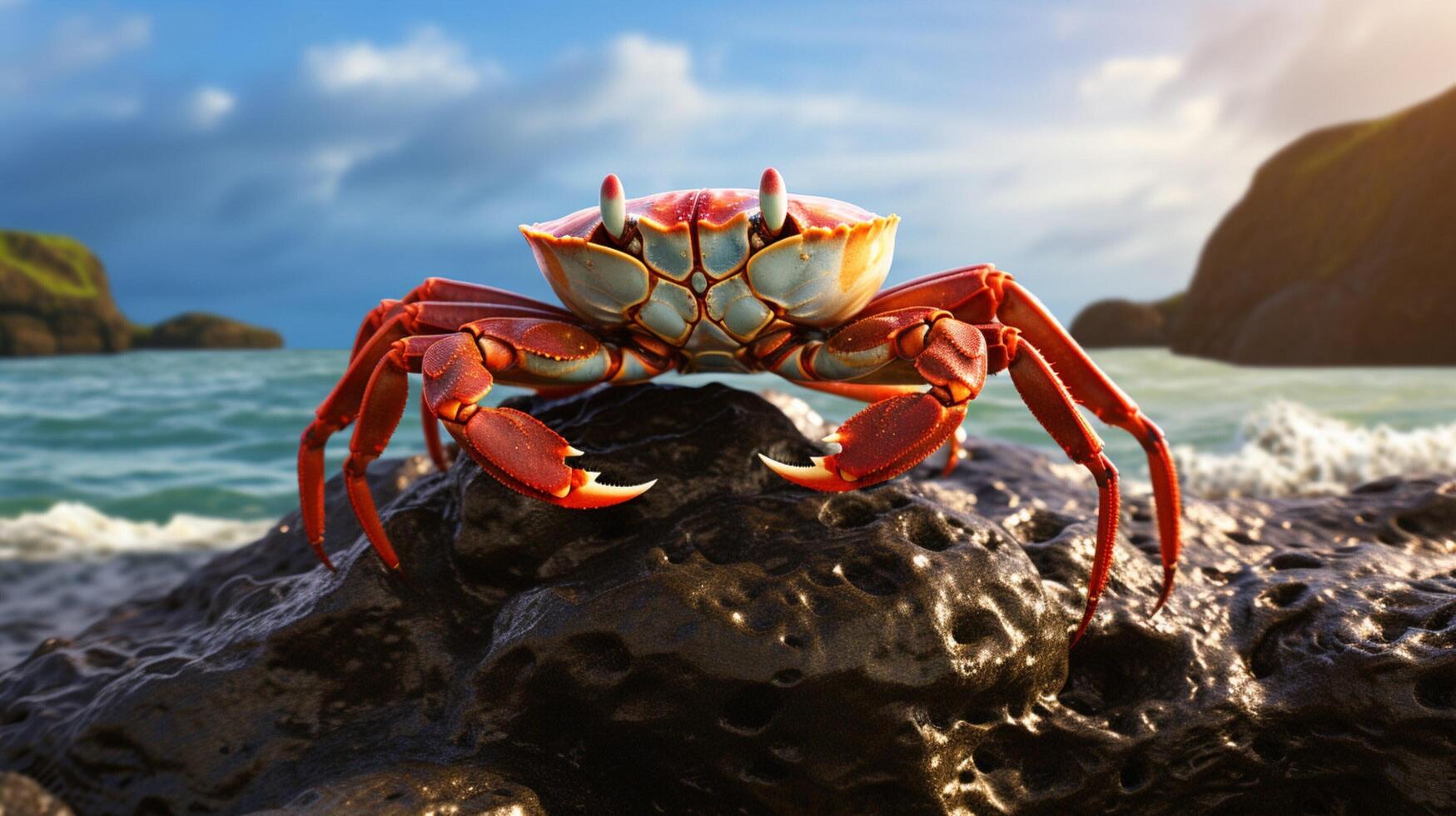 ai gegenereerd krab hoog kwaliteit beeld foto