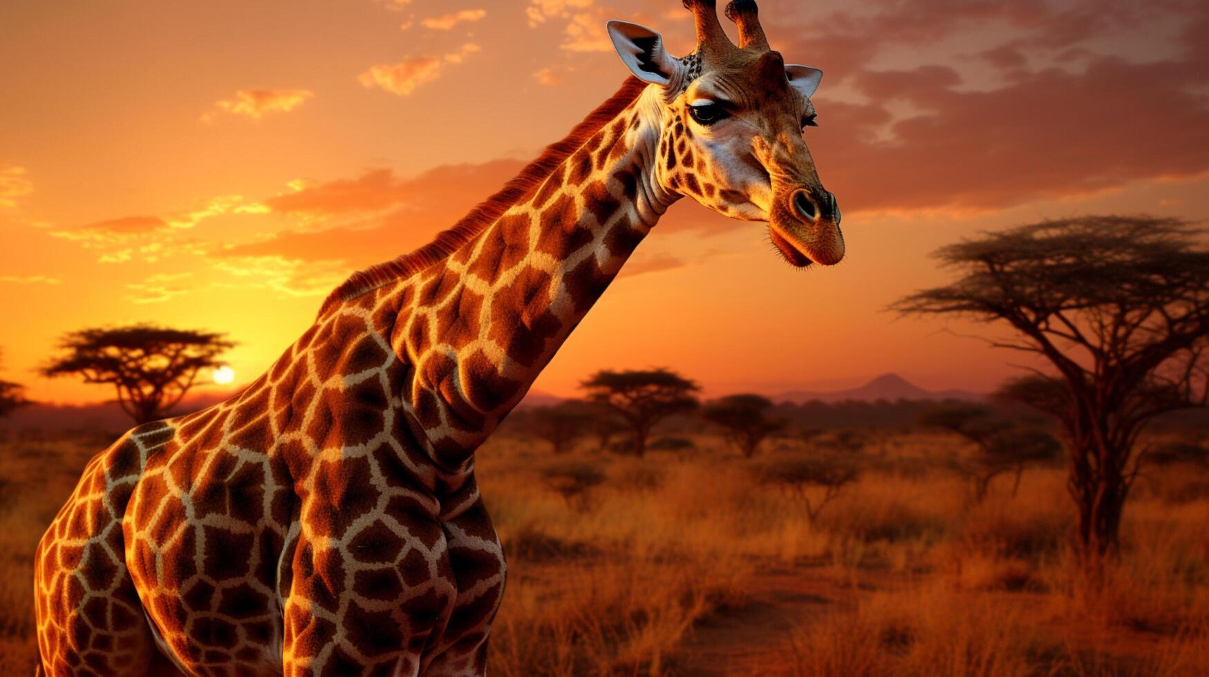 ai gegenereerd giraffe hoog kwaliteit beeld foto