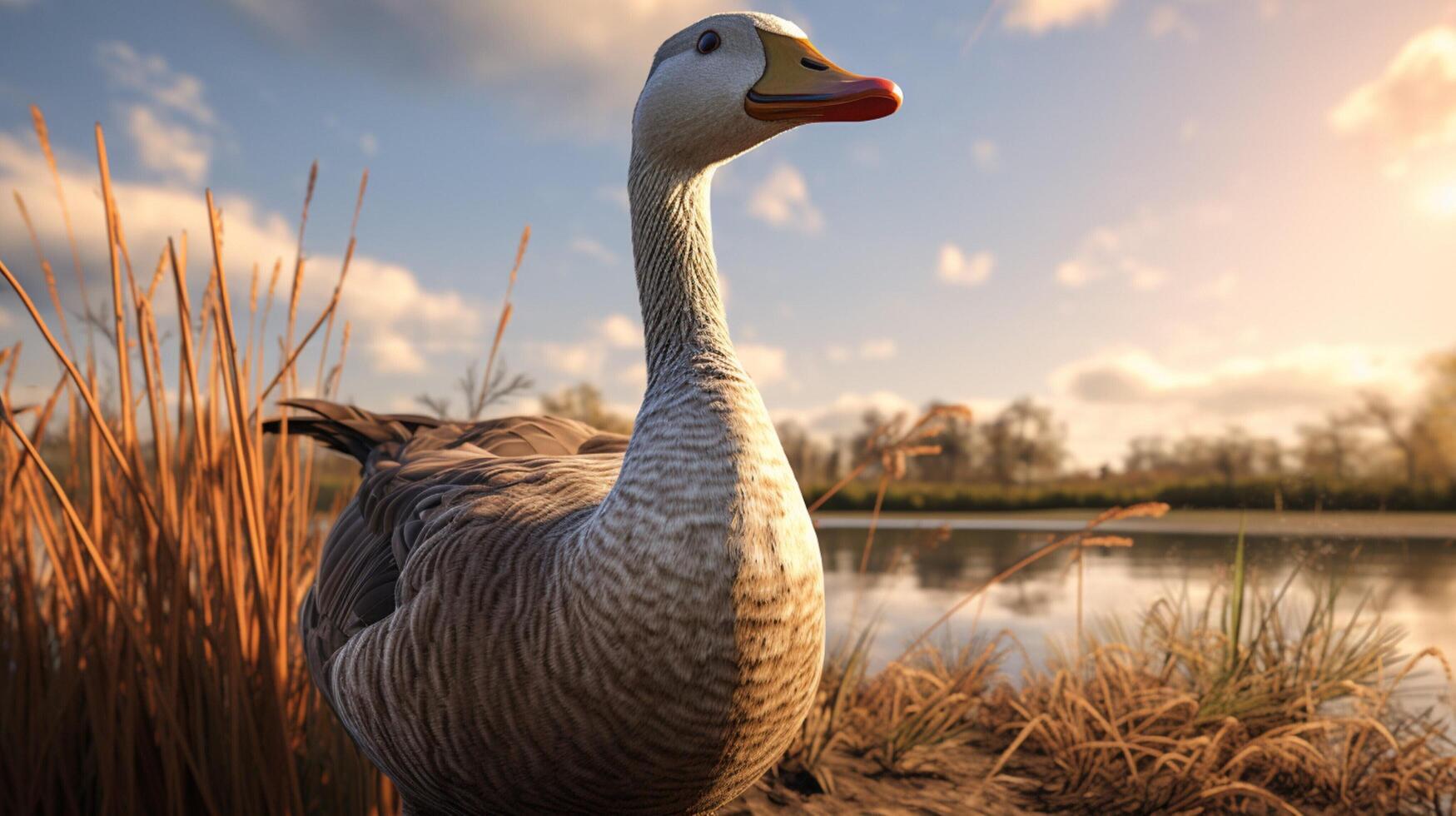 ai gegenereerd gans hoog kwaliteit beeld foto