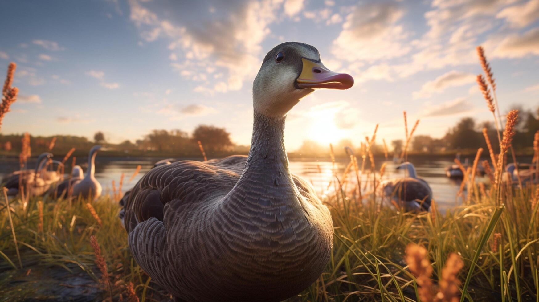 ai gegenereerd gans hoog kwaliteit beeld foto