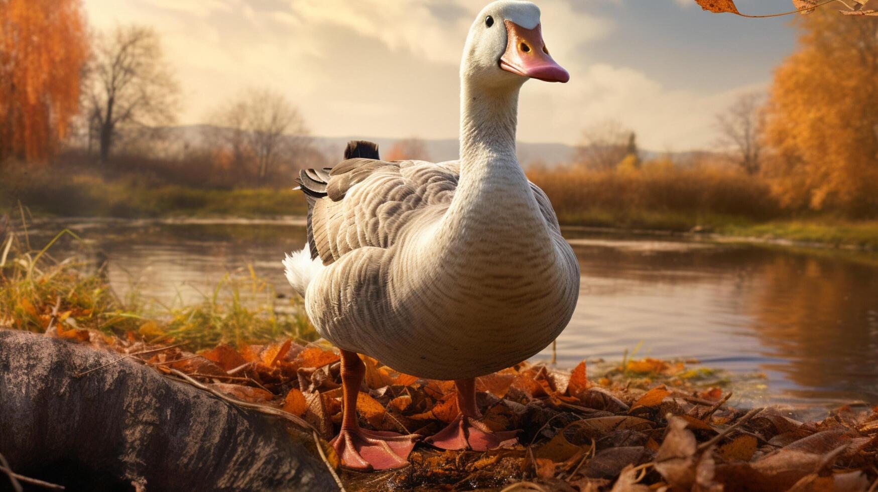 ai gegenereerd gans hoog kwaliteit beeld foto