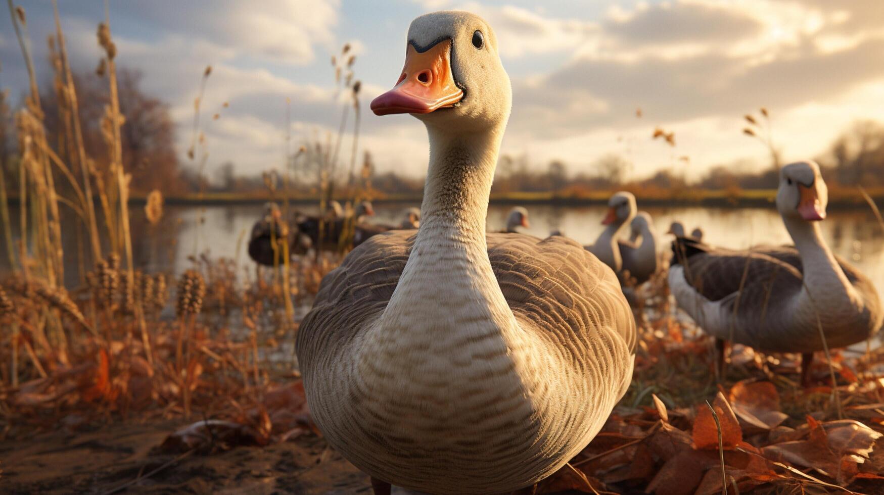 ai gegenereerd gans hoog kwaliteit beeld foto