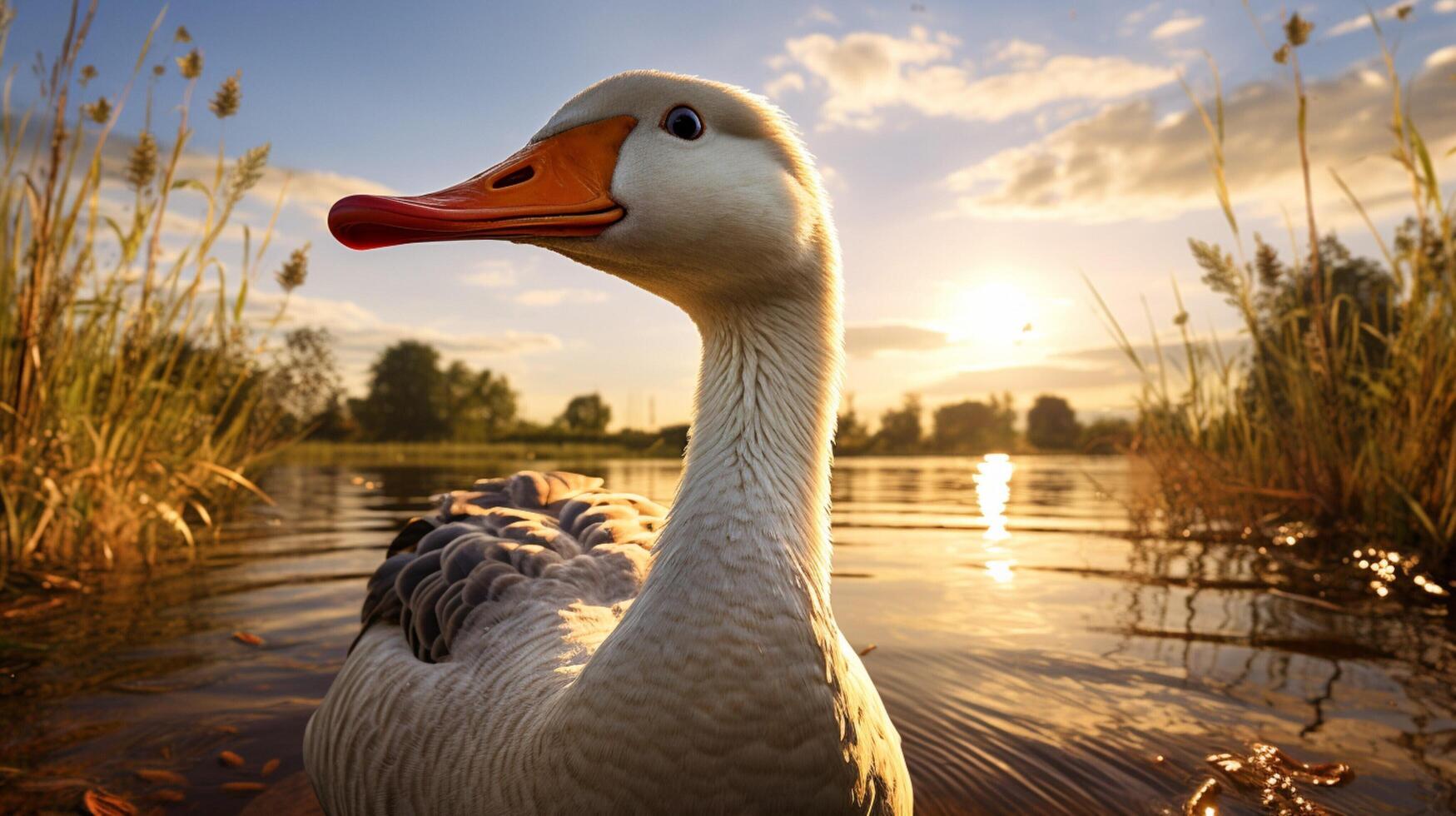 ai gegenereerd gans hoog kwaliteit beeld foto