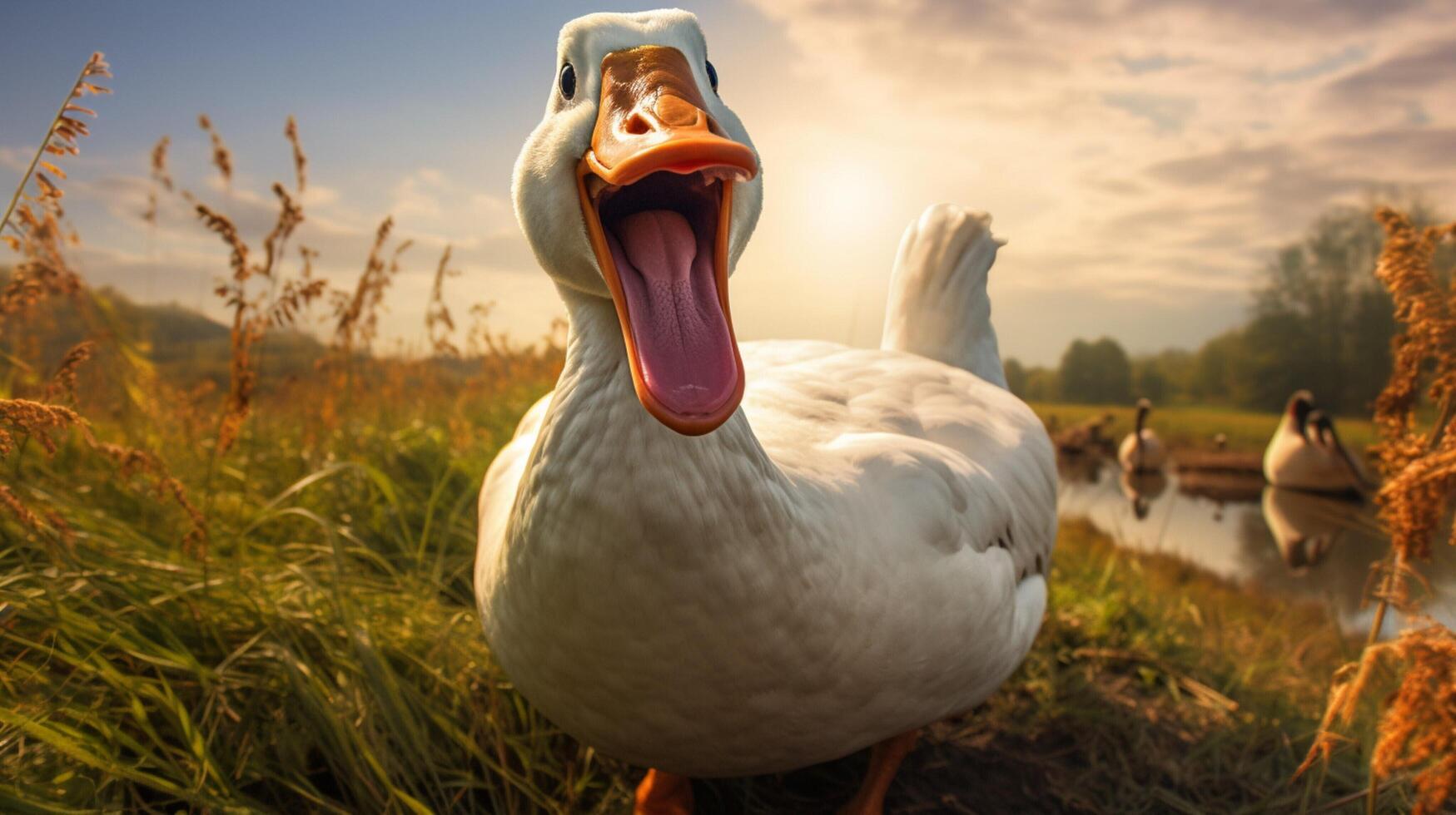 ai gegenereerd gans hoog kwaliteit beeld foto