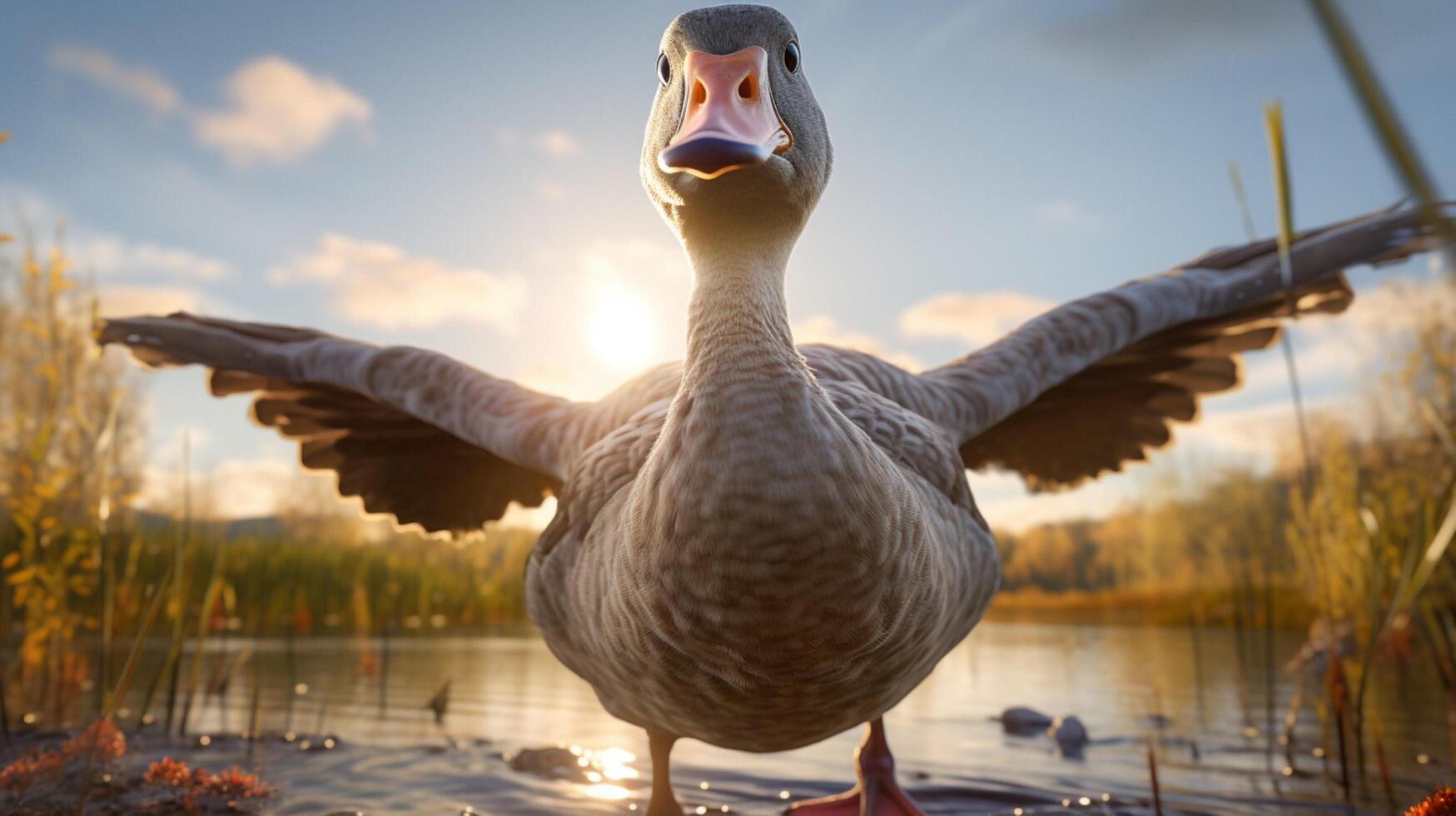 ai gegenereerd gans hoog kwaliteit beeld foto