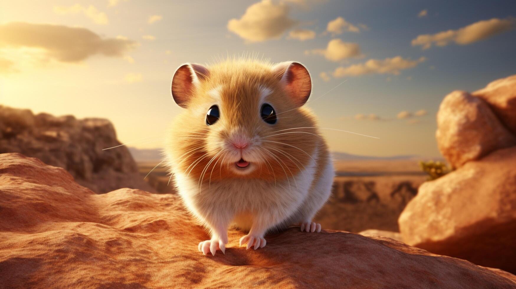 ai gegenereerd hamster hoog kwaliteit beeld foto