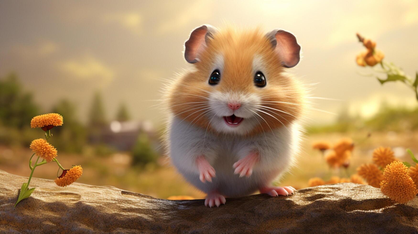 ai gegenereerd hamster hoog kwaliteit beeld foto