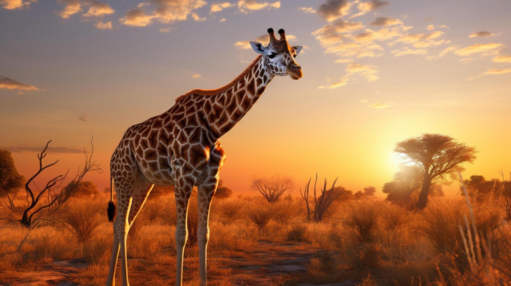 ai gegenereerd giraffe hoog kwaliteit beeld foto