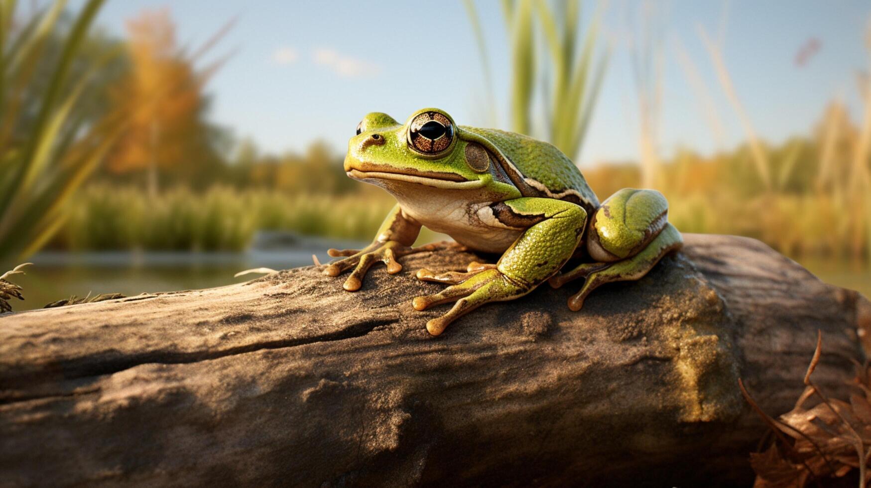 ai gegenereerd kikker hoog kwaliteit beeld foto