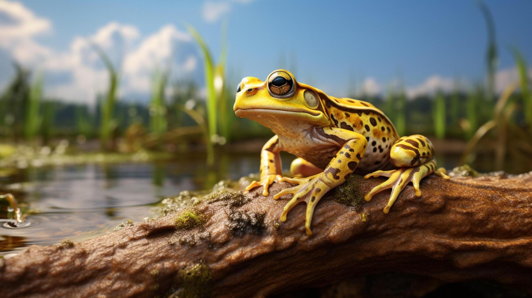 ai gegenereerd kikker hoog kwaliteit beeld foto