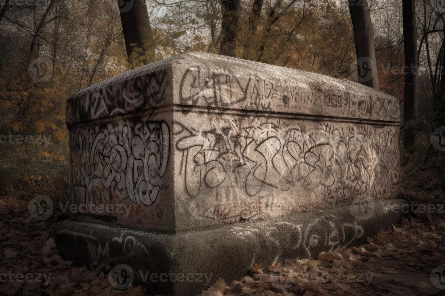 ai gegenereerd historisch monument graffitti. genereren ai foto